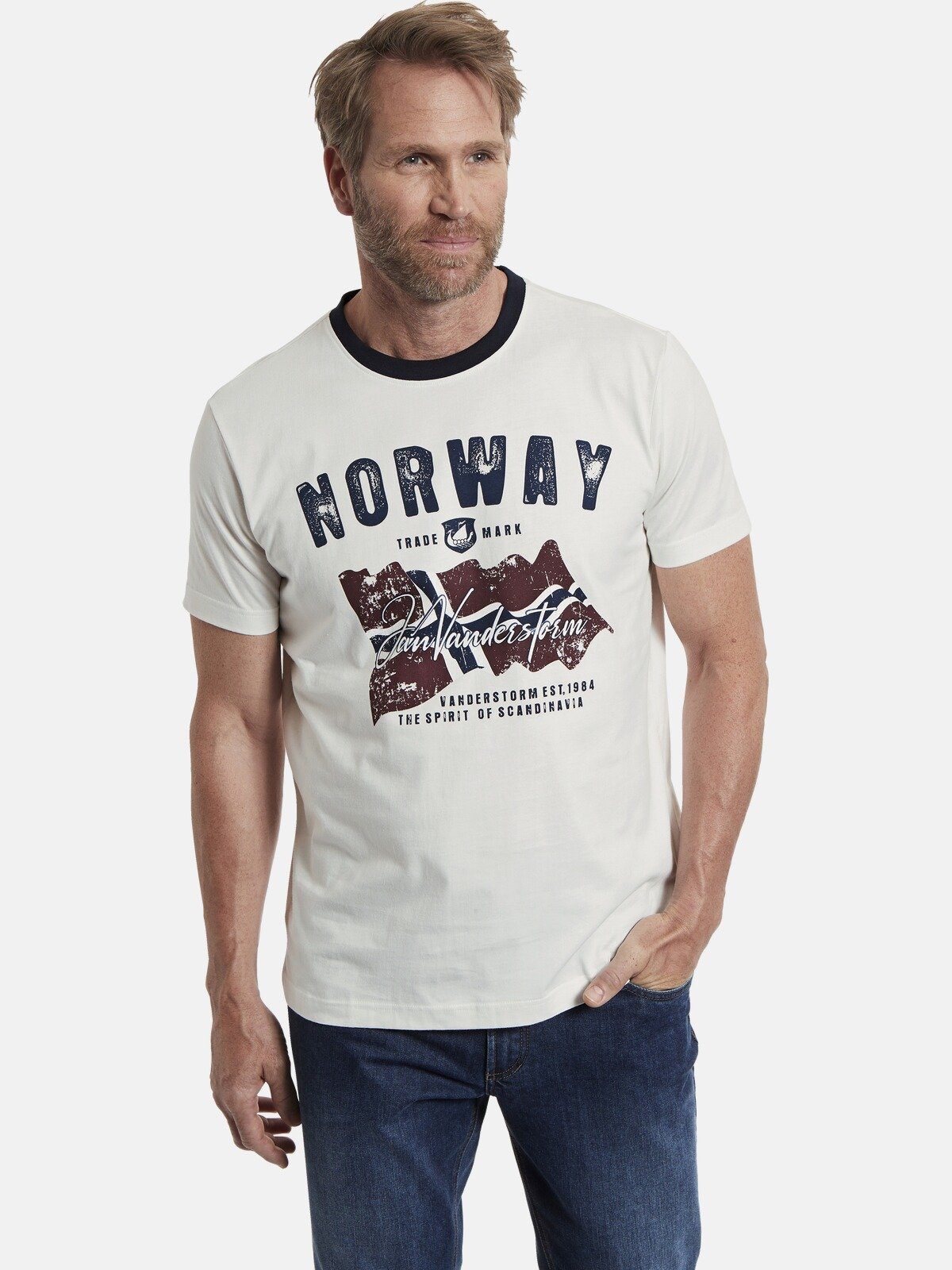 (2er-Pack) Vanderstorm Jan TORAN stylischer Print T-Shirt