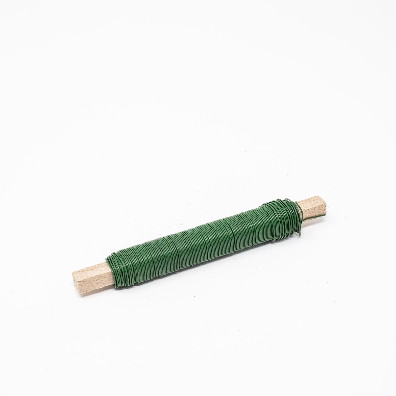Draht Wickeldraht auf Holzstab - grün - 0,65 mm - 38 m - 2,5 kg