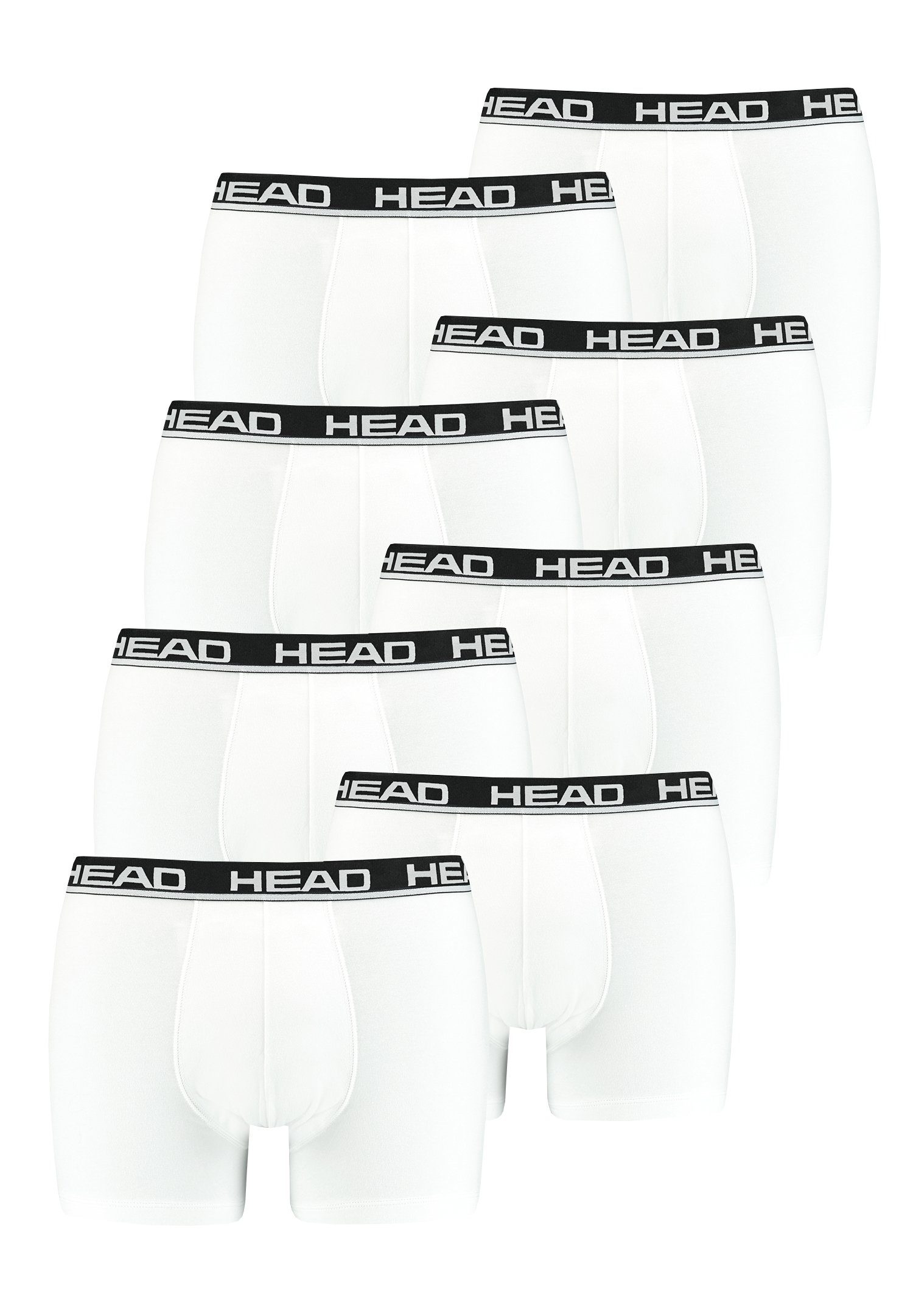 Basic White 8P 8er-Pack) (Spar-Set, Boxer Head Boxershorts 8-St., Head - 013