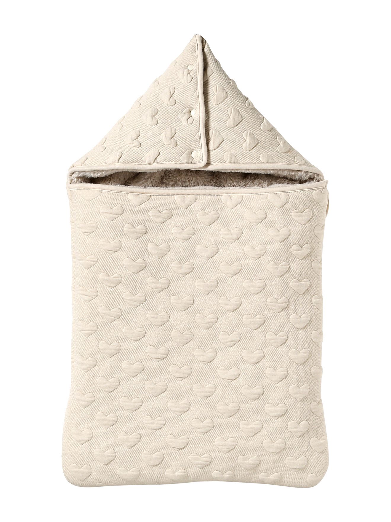 Fußsack Warmer Baby Ausfahrsack mit Jacquard-Herzen