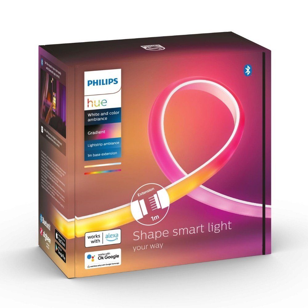 Philips Hue LED Stripe Bluetooth Gradient Lightstrip 12,3W 1000lm Erweiterung, 1-flammig, LED Streifen