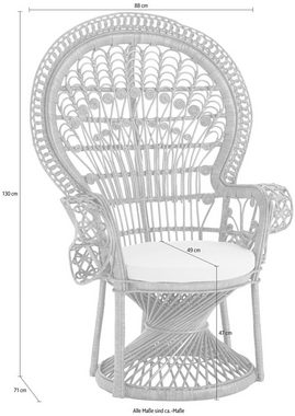 HOFMANN LIVING AND MORE Rattanstuhl, mit Kissenauflage