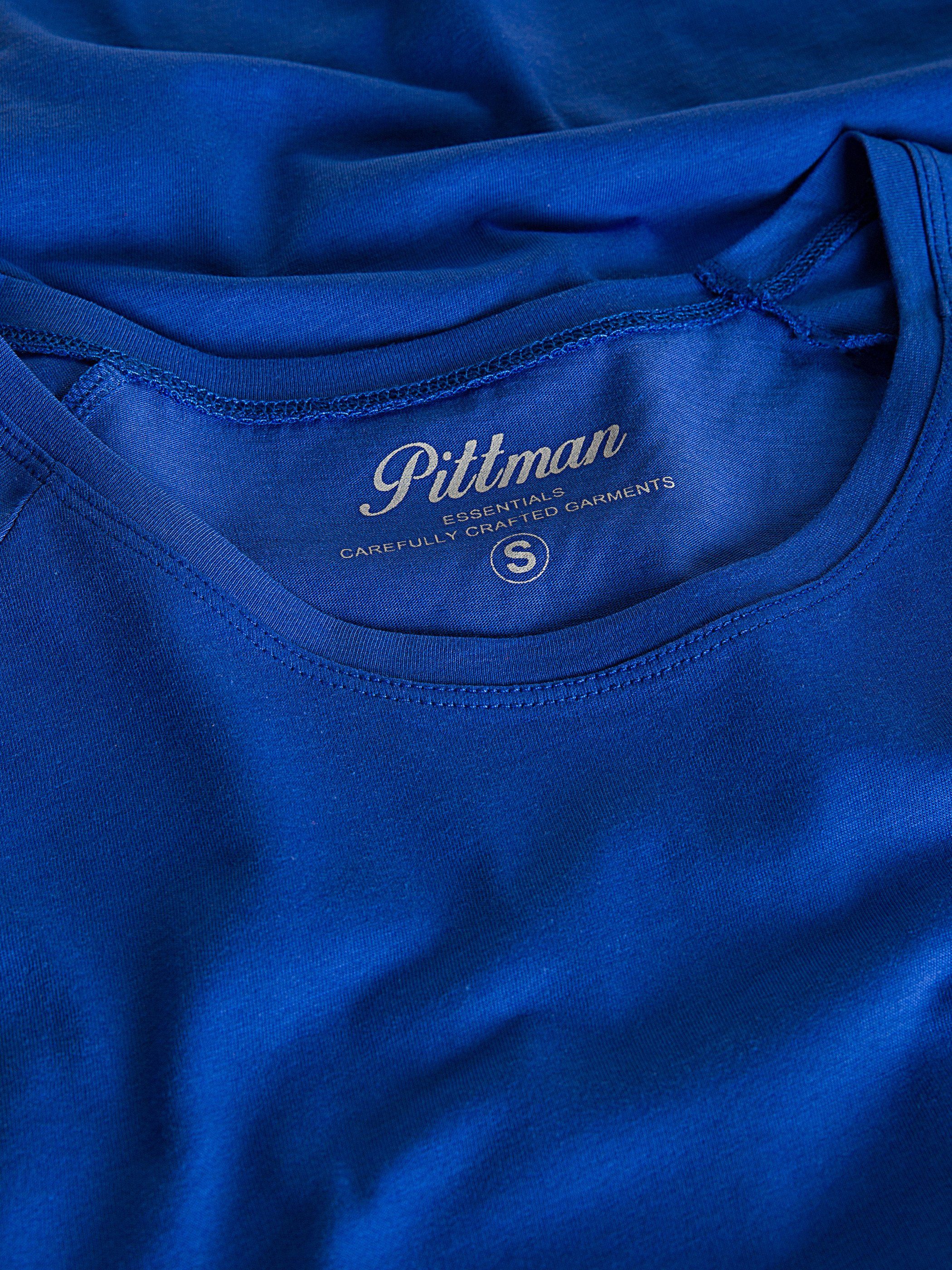 Crew - Tee Neck (1-tlg) (193950) Pittman T-Shirt Pittman Quin Oversize Basic deep ultramarine