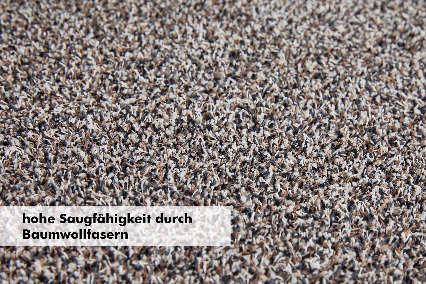 Fußmatte Samson, Andiamo, rechteckig, Höhe: granit waschbar 67/180 Schmutzfangmatte, mm, 6 cm cm, & Maße: Set, 60/100 2er
