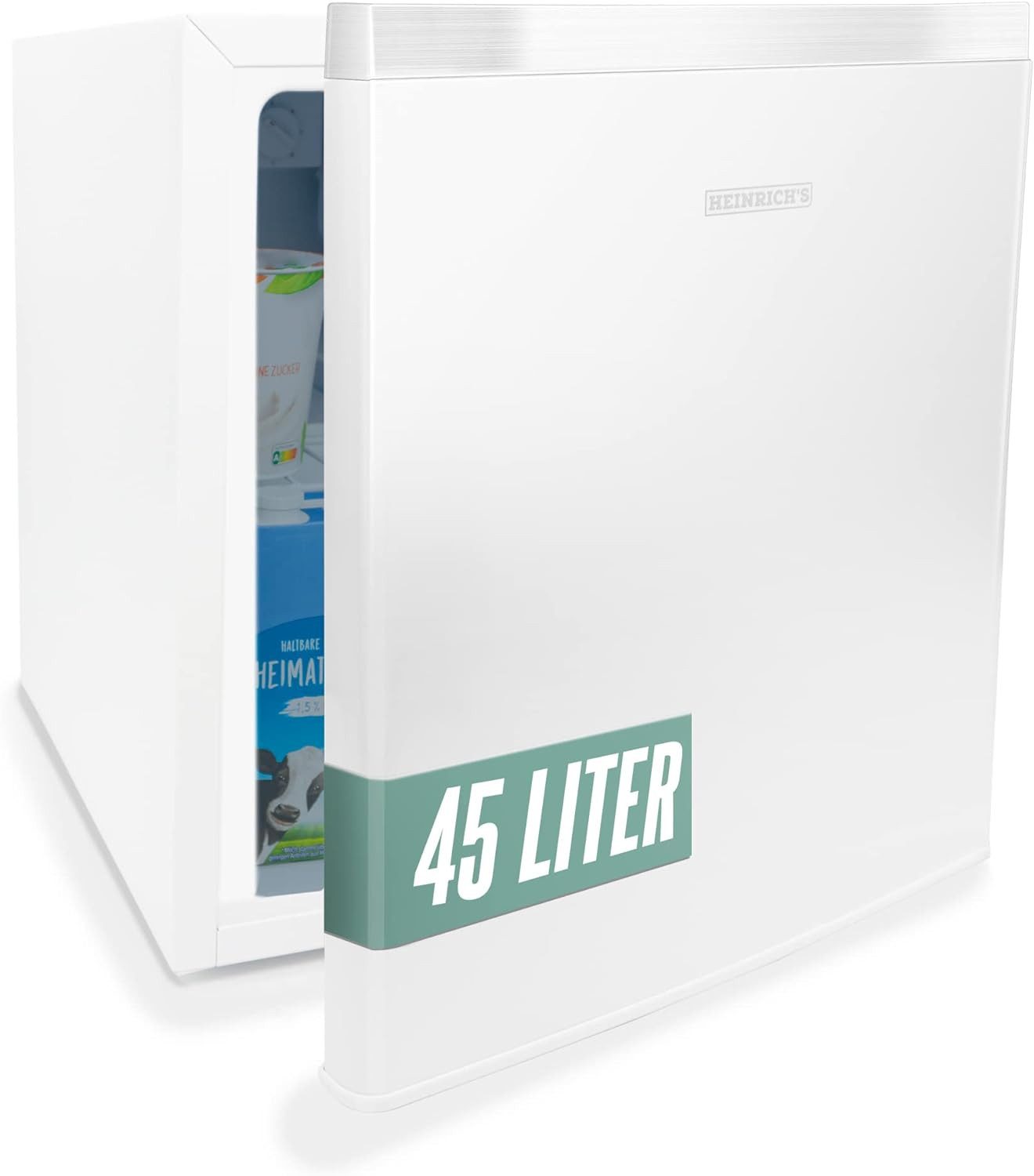 Heinrich´s Getränkekühlschrank 45 Liter HKB 4188 W, 50 cm hoch, 44.5 cm breit, Kühlgerät mit Gefrierfach Kühlbox Tischkühlschrank Mini Kühlschrank