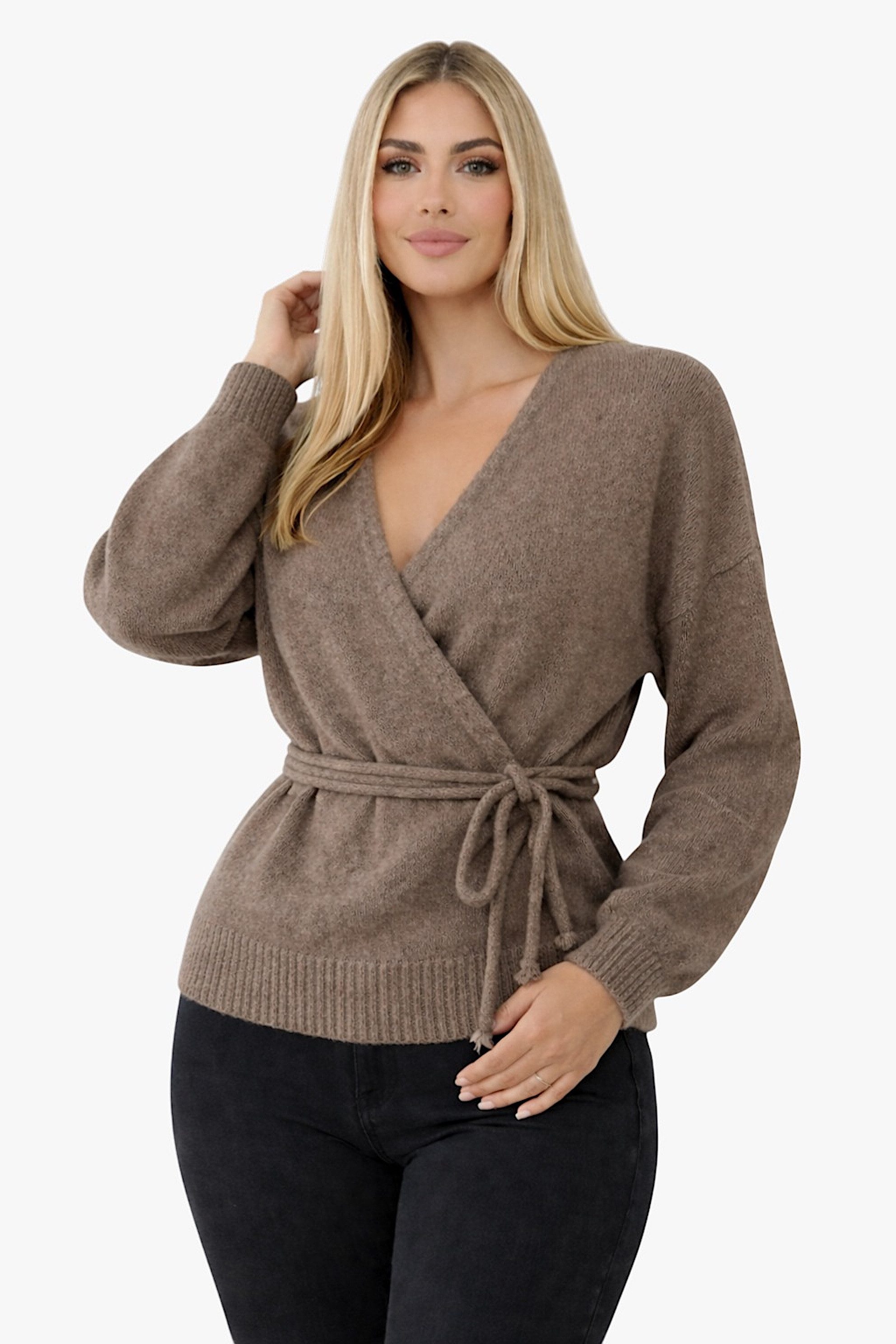 Worldclassca Cardigan Worldclassca Damen Wickelcardigan Cardigan Wickelstri günstig online kaufen