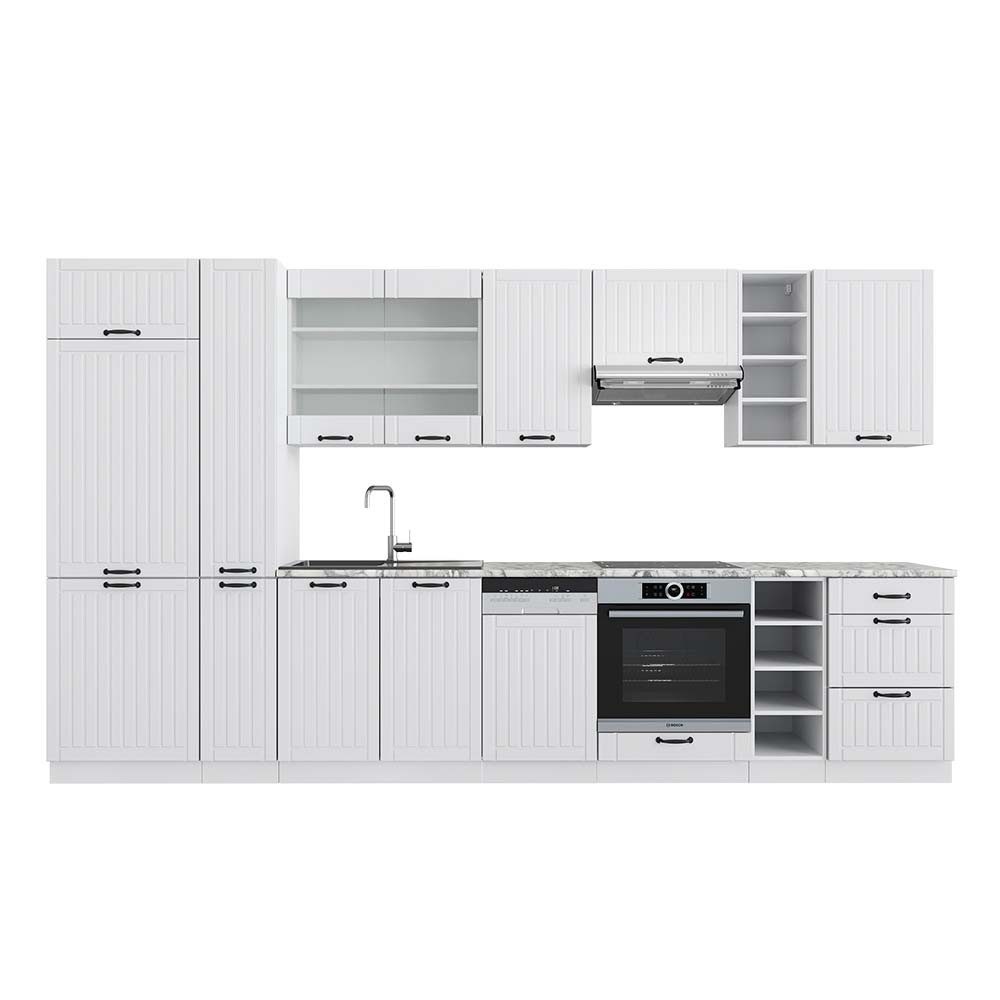 Vicco Fame-Line Eckküche Dunkelblau Hochglanz/Goldkraft Eiche 160 x 190 cm günstig online kaufen