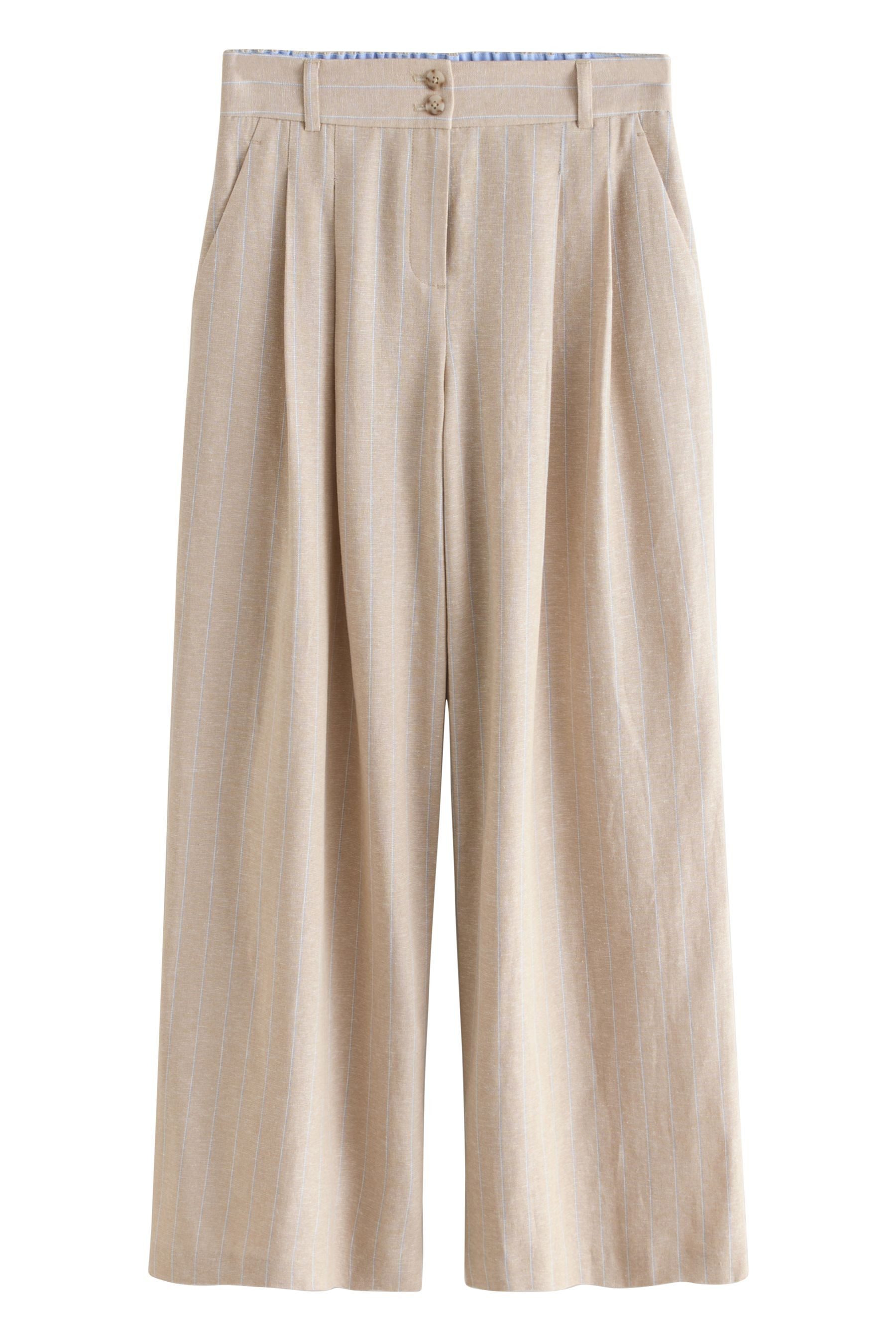 Anzughose N. Premium Hose mit weitem Bein, Streifen