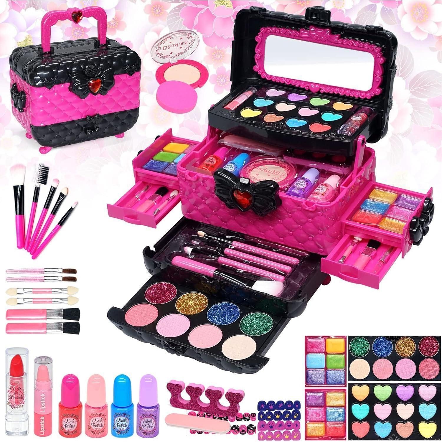 Mrabbitoo Theater Schminkpalette Kinderschminke Set Mädchen Schminkkoffer 57-teilig Waschbar Makeup