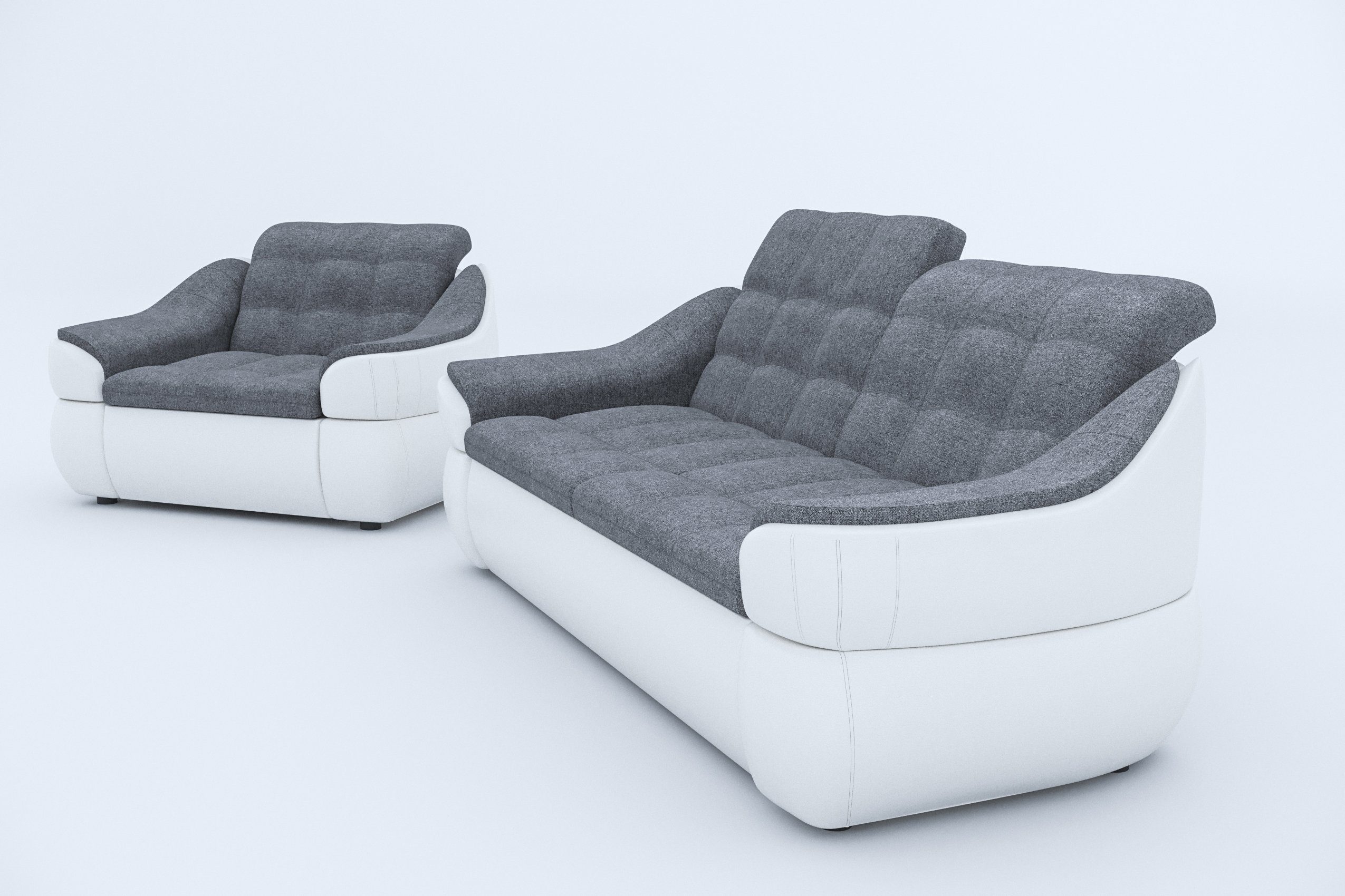 Polstergarnitur (2-tlg), bestehend Stylefy Sessel, (Set 2-Sitzer Europa Sofa und Alisa, aus made Design, in Modern