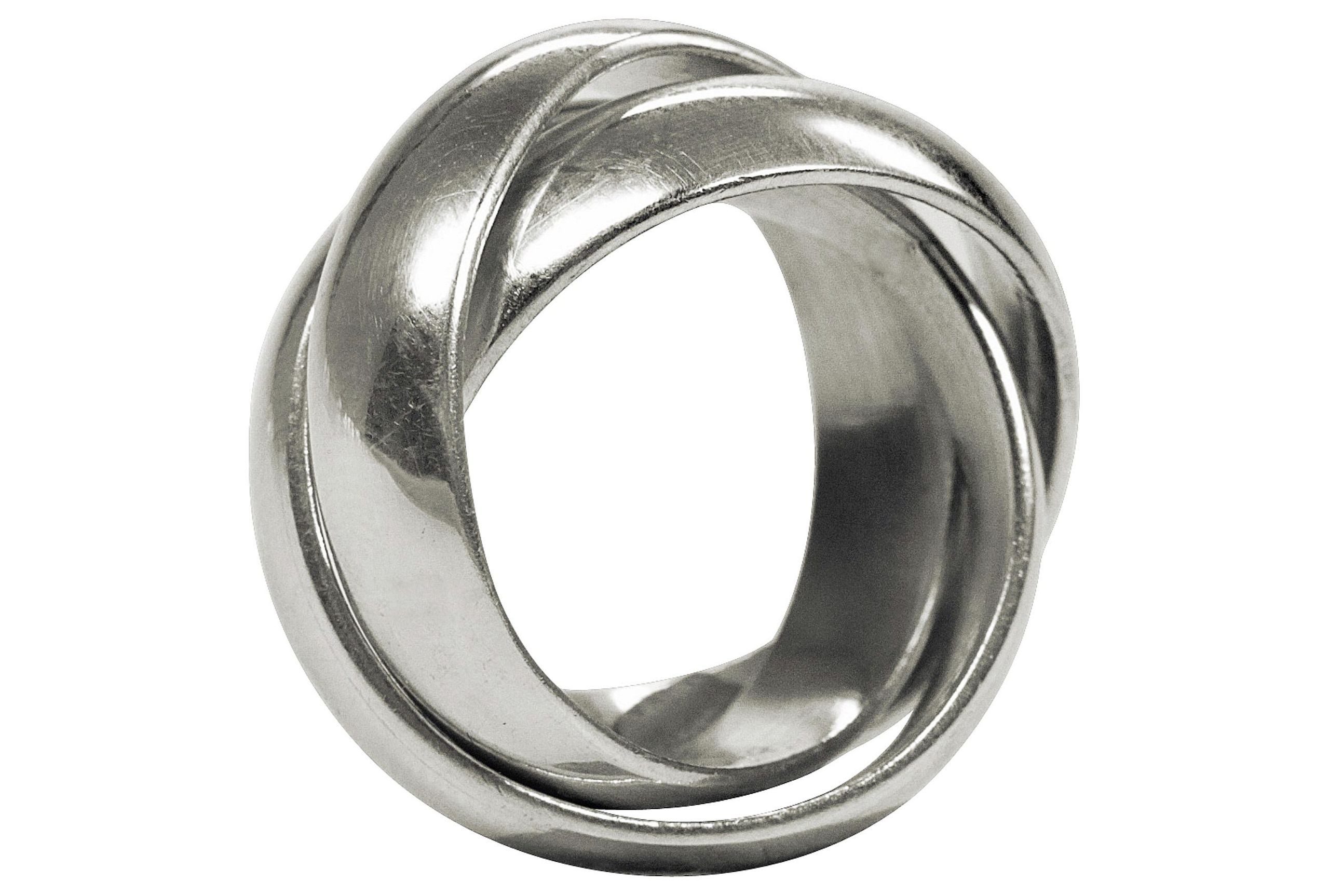 SILBERMOOS Silberring Verspielter Dreierring, 925 Sterling Silber