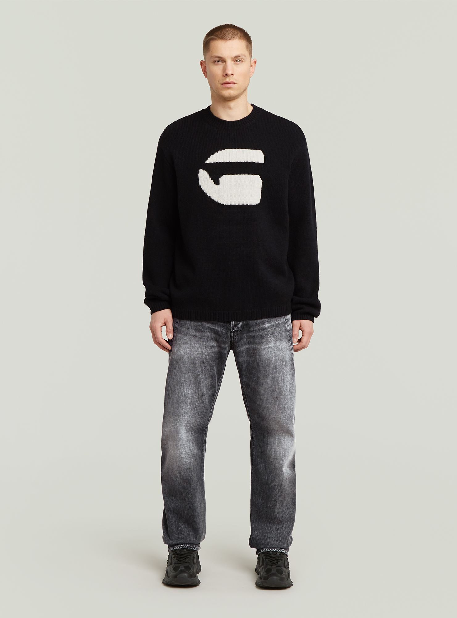 G-STAR Longpullover G Logo Relaxed Knit Pullover