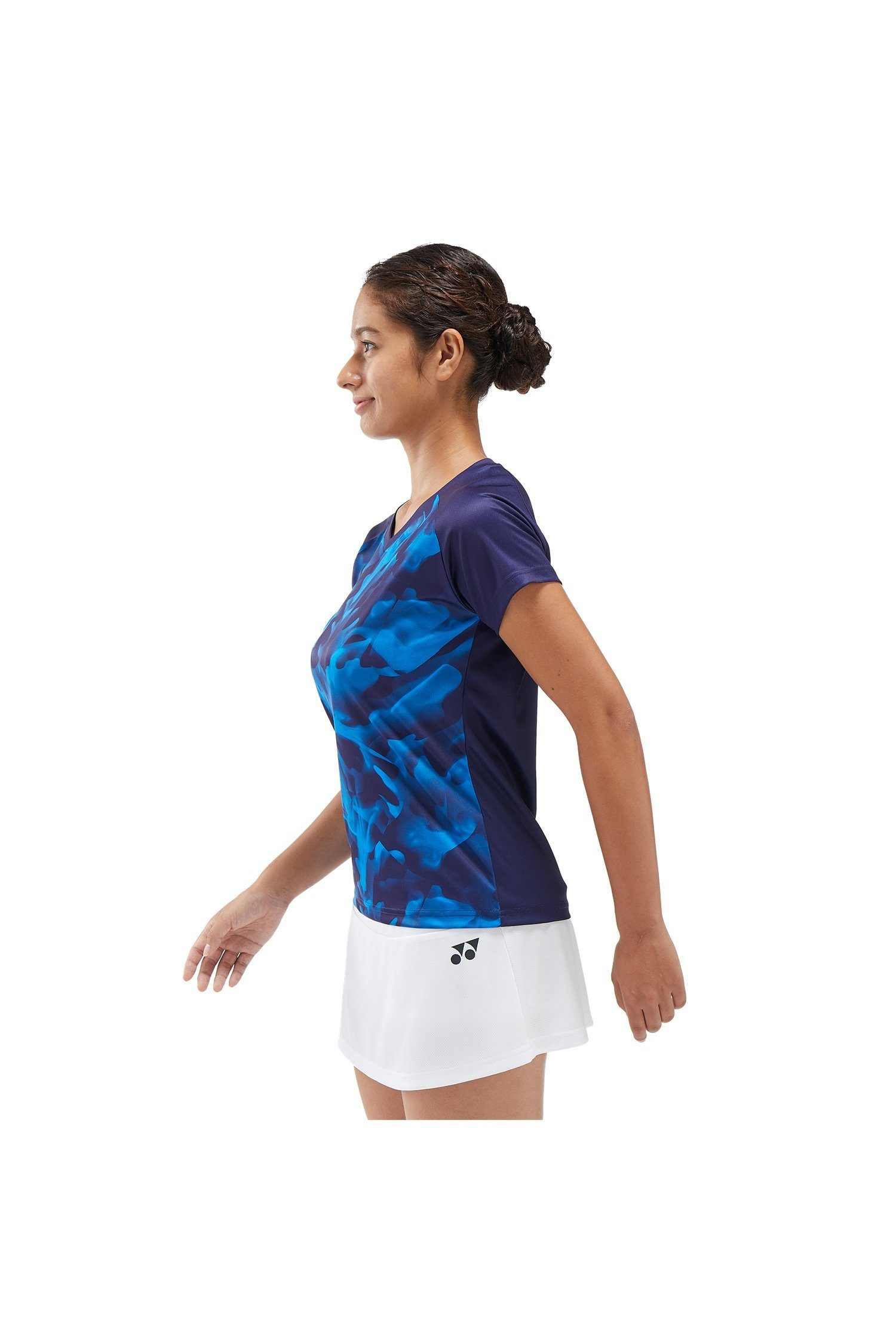 Yonex T-Shirt Crew Neck Club Team YW0033 (100% Polyester) 2025 navyblau Damen