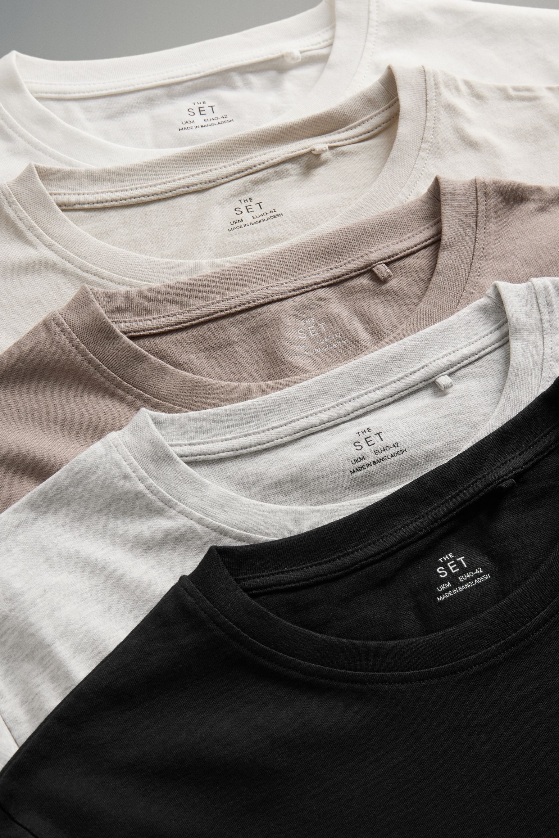 The Set T-Shirt 5er-Pack The Set Relaxed Fit T-Shirts Baumwolle (5-tlg) günstig online kaufen