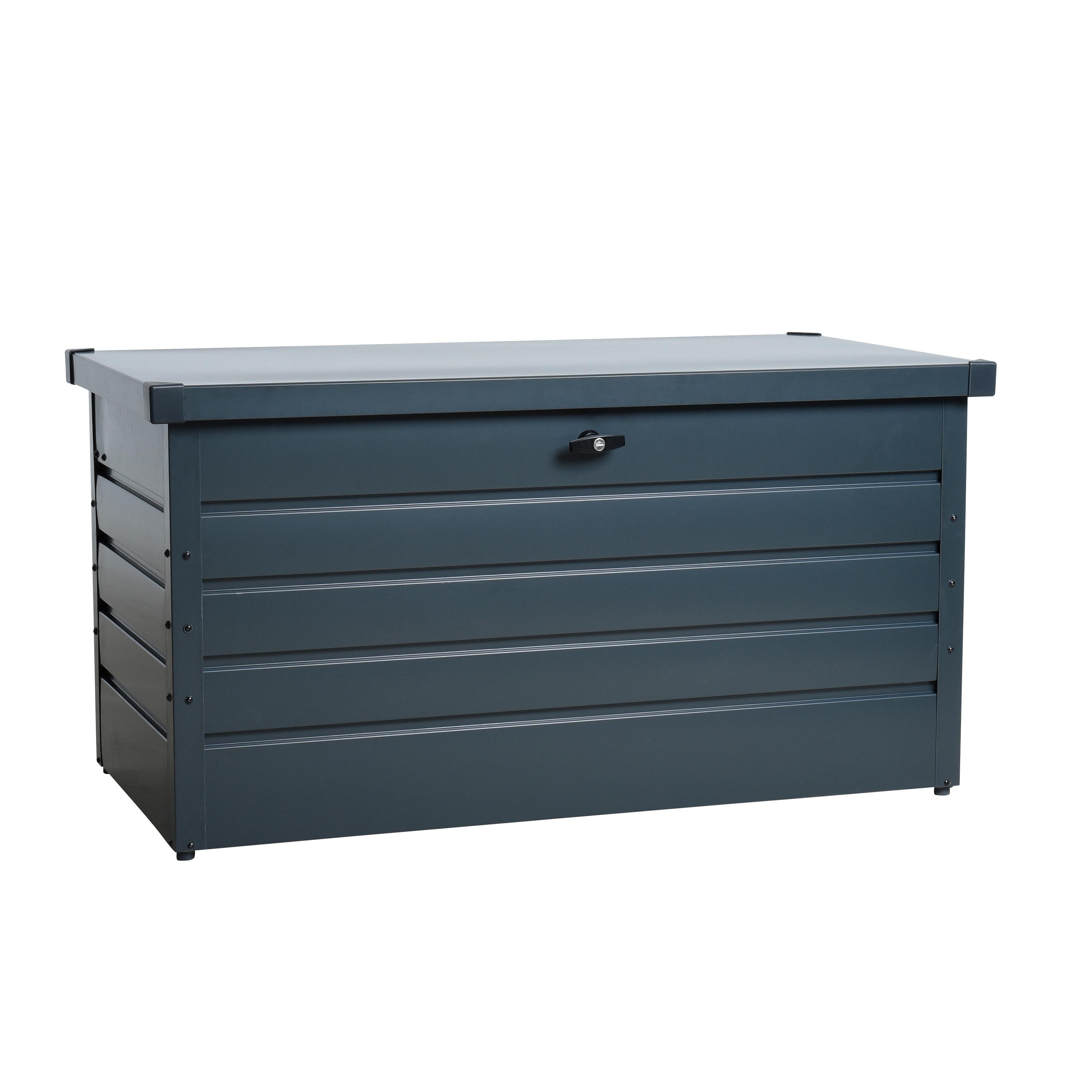 ESTEXO Auflagenbox Metall Kissenbox Gartentruhe Gartenbox Aufbewahrungsbox Anthrazit