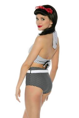Samegame Triangel-Bikini Rockabilly Wendebikini mit Gürte Vintage-Bikini Set l
