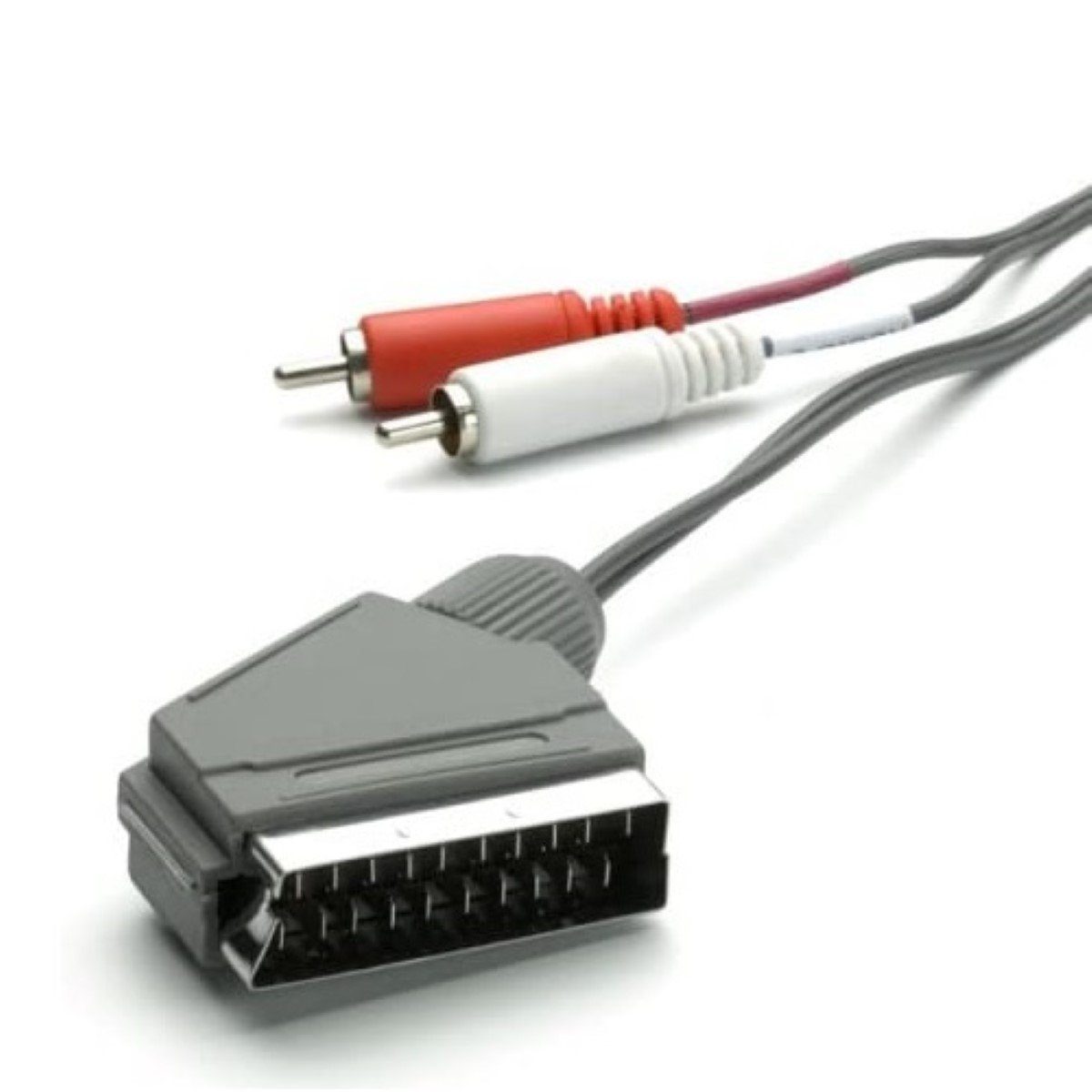 Vivanco Scart-Kabel auf 2x Cinch-Stecker Audio-Kabel Video-Adapter Scart,Cinch, Adapter Scart (Audio) - 2x Cinch-Stecker (Audio) für TV Verstärker etc