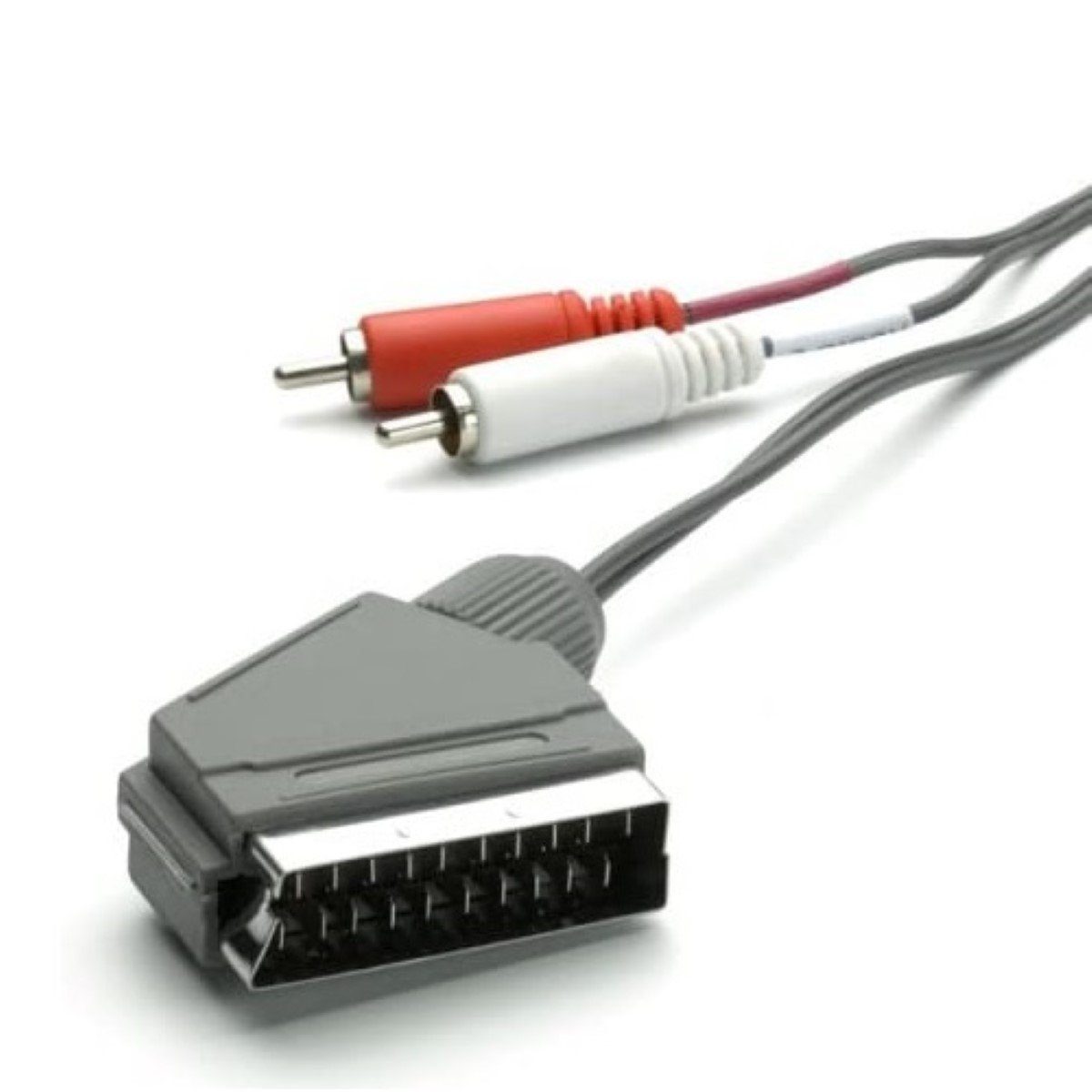 Scart-Kabel auf 2x Cinch-Stecker Audio-Kabel Video-Adapter