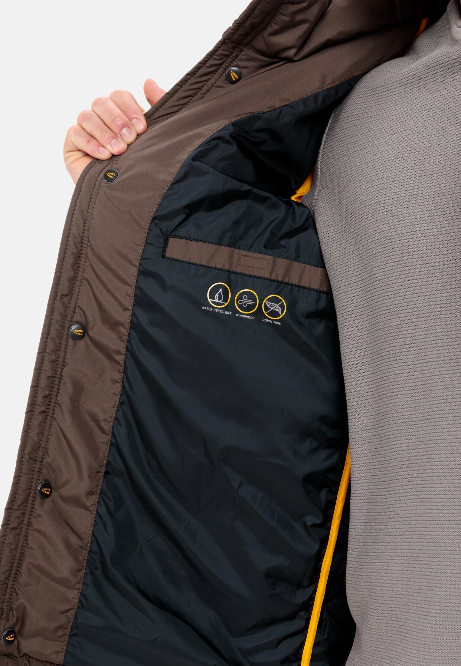 Braun Rautensteppung camel active Funktionsjacke mit