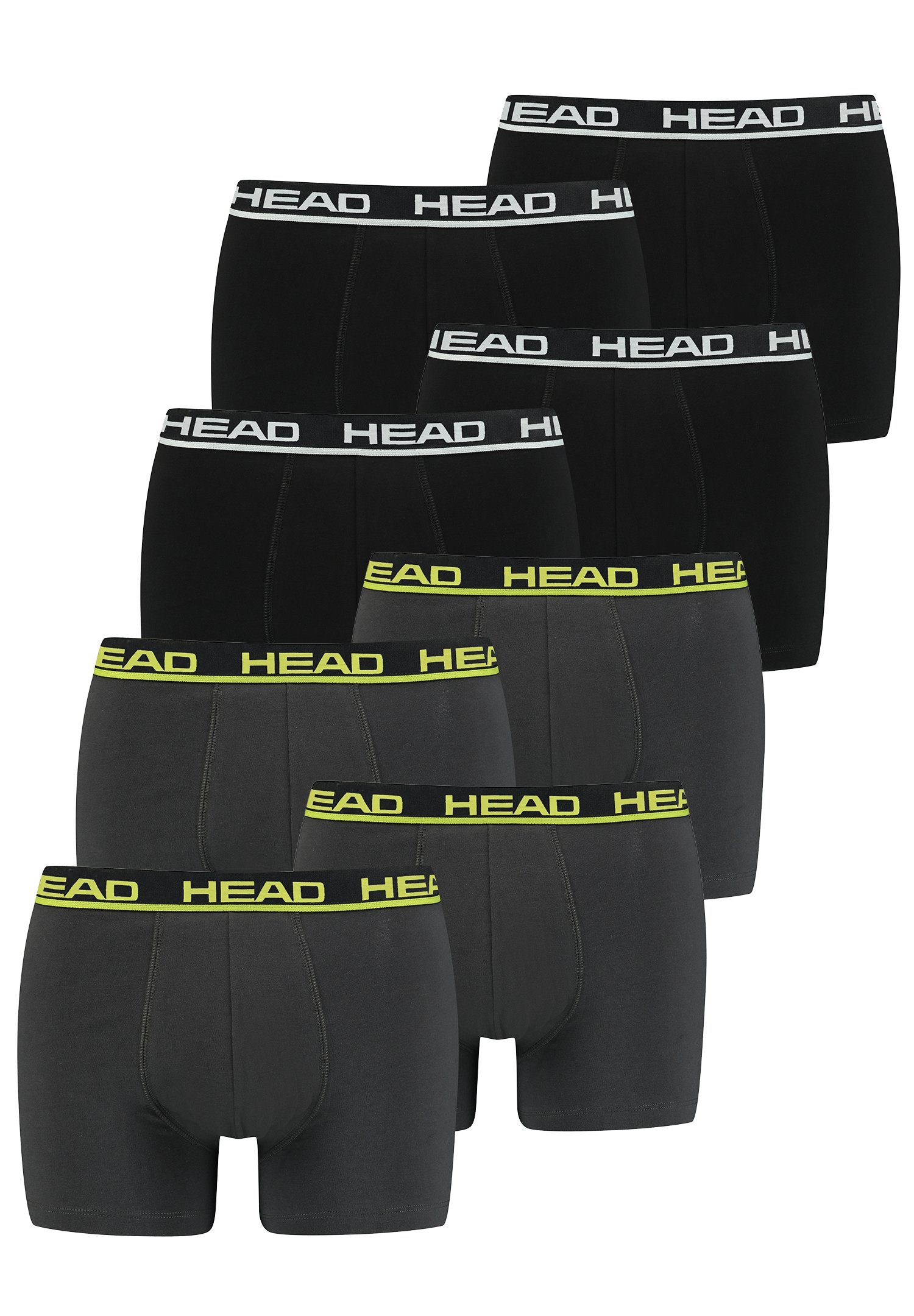 Boxer Lime 8P Head Basic 8-St., (Spar-Set, Black/Phantom Head Boxershorts 8er-Pack)