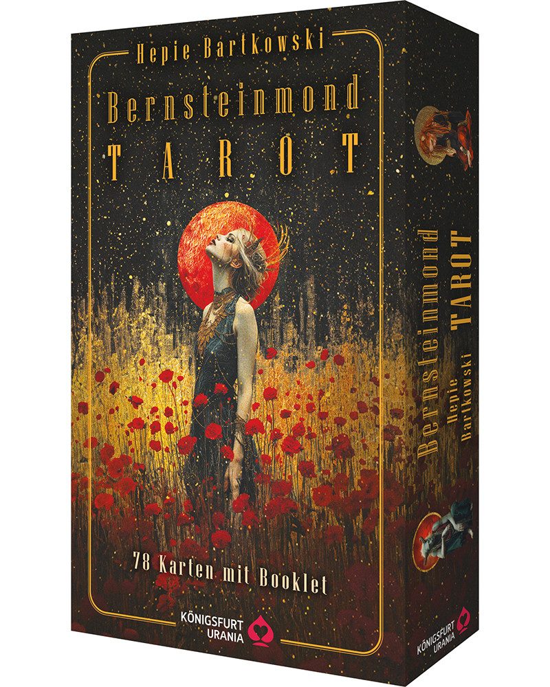 Königsfurt-Urania Verlag Spiel Bernsteinmond Tarot - 78 Tarotkarten und 80-seitiges Booklet