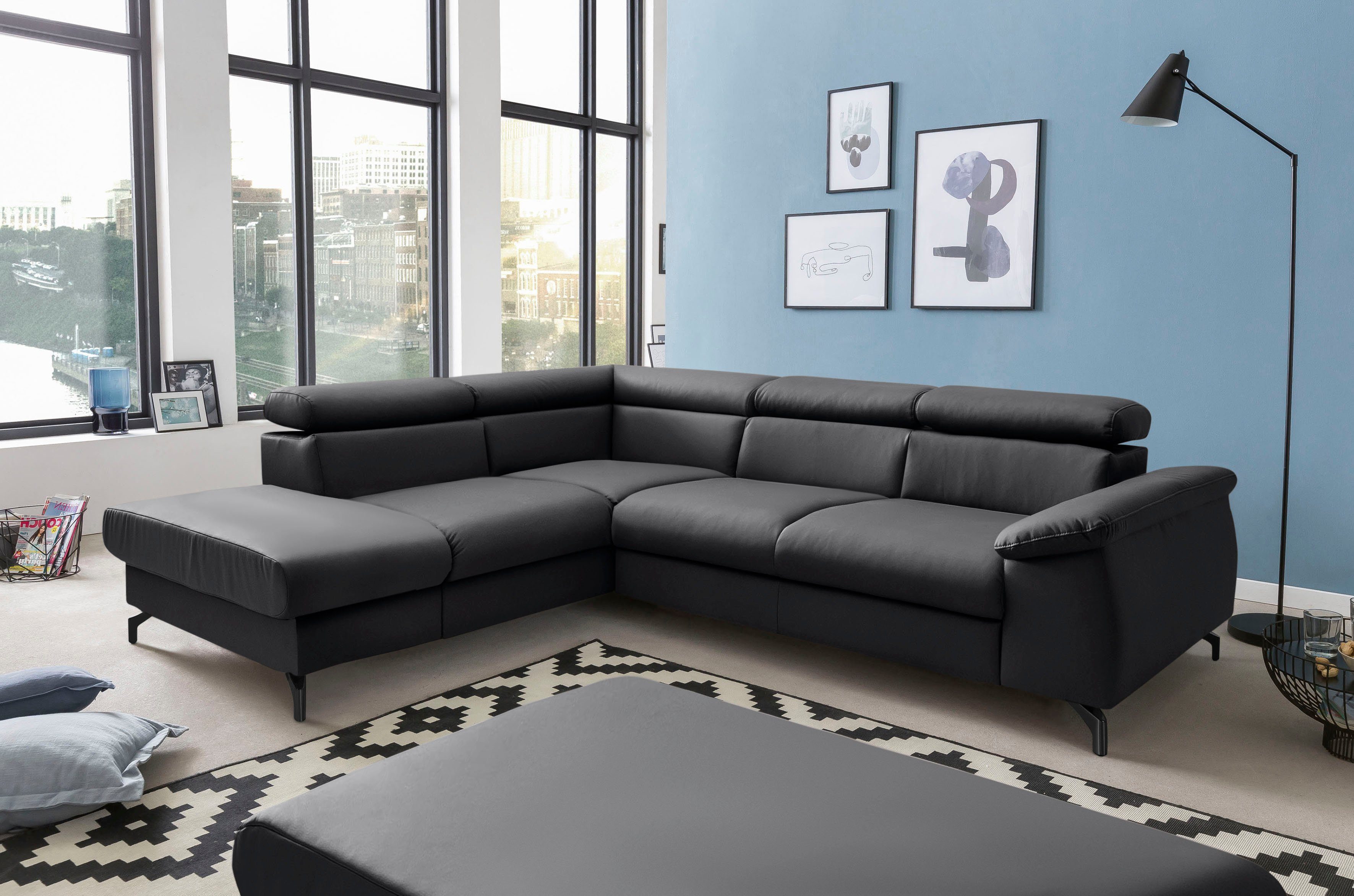 COTTA Ecksofa Kitty L-Form, B: 249 cm, mit Kopfteilverstellung, optional Bettfunktion & Bettkasten