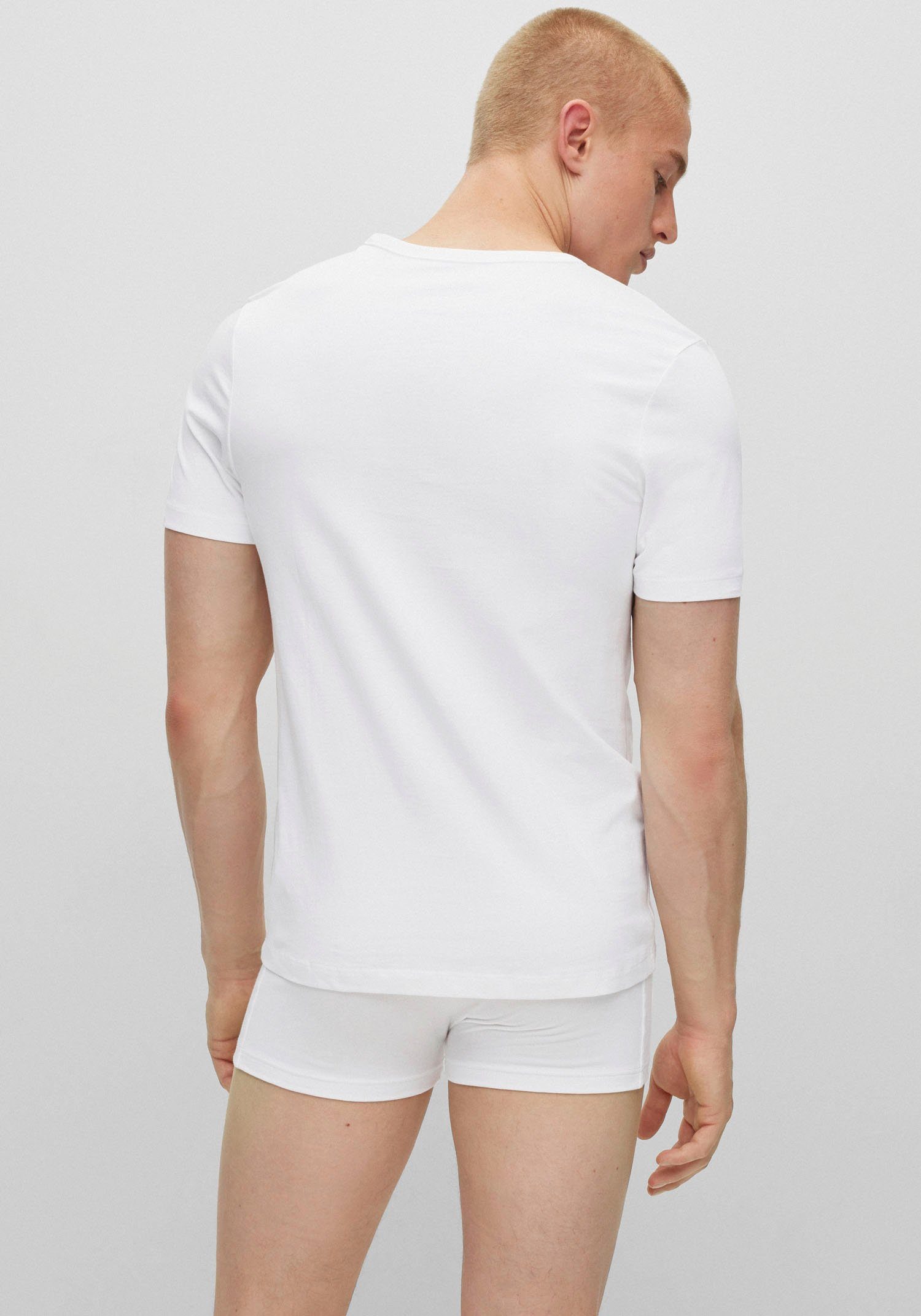 white T-Shirt CO 3P (Packung) V-Shirt BOSS VN