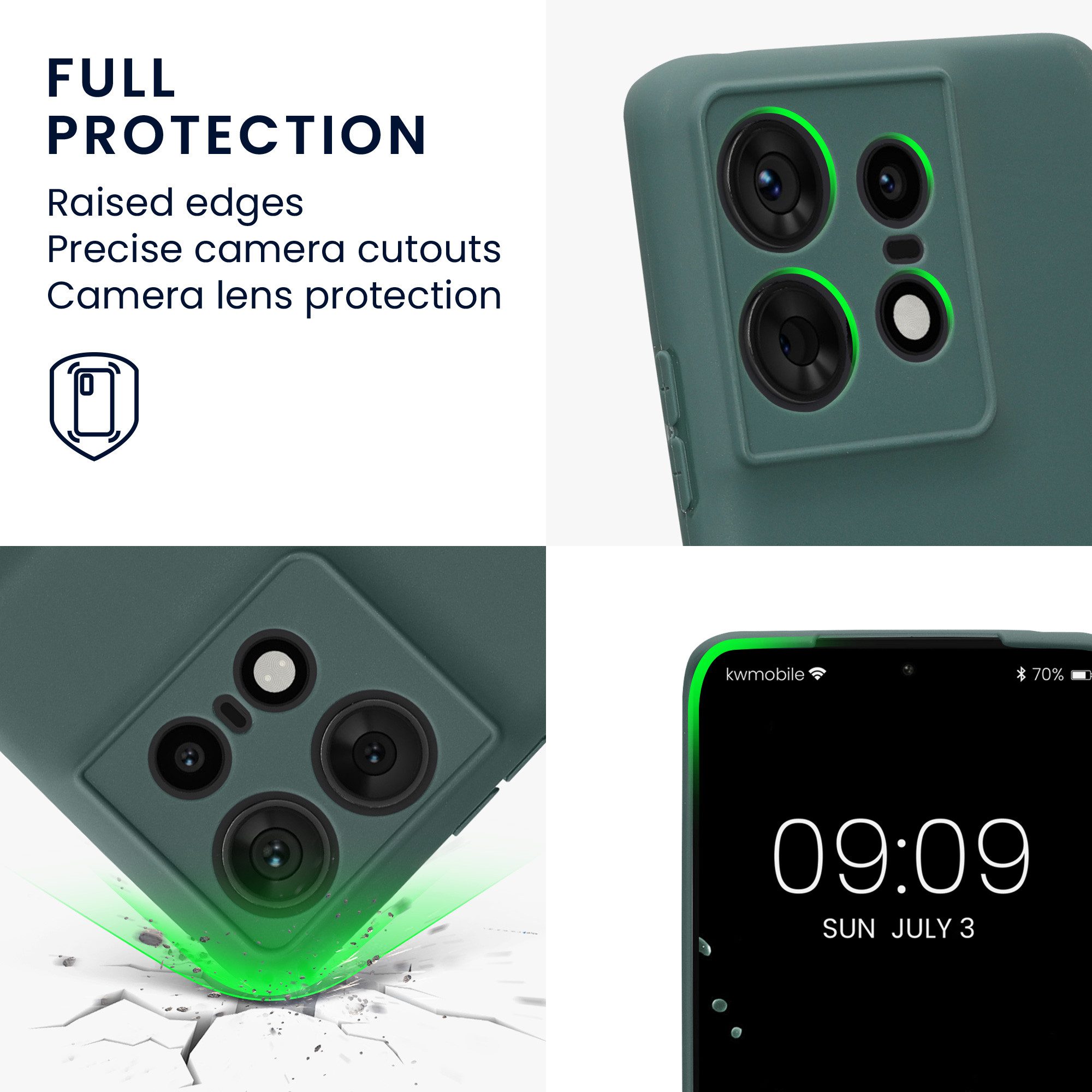 kwmobile Handyhülle Handyhülle für Motorola Edge 50 Pro Hülle, Weiches Handy Silikon Case - Schutzhülle Cover