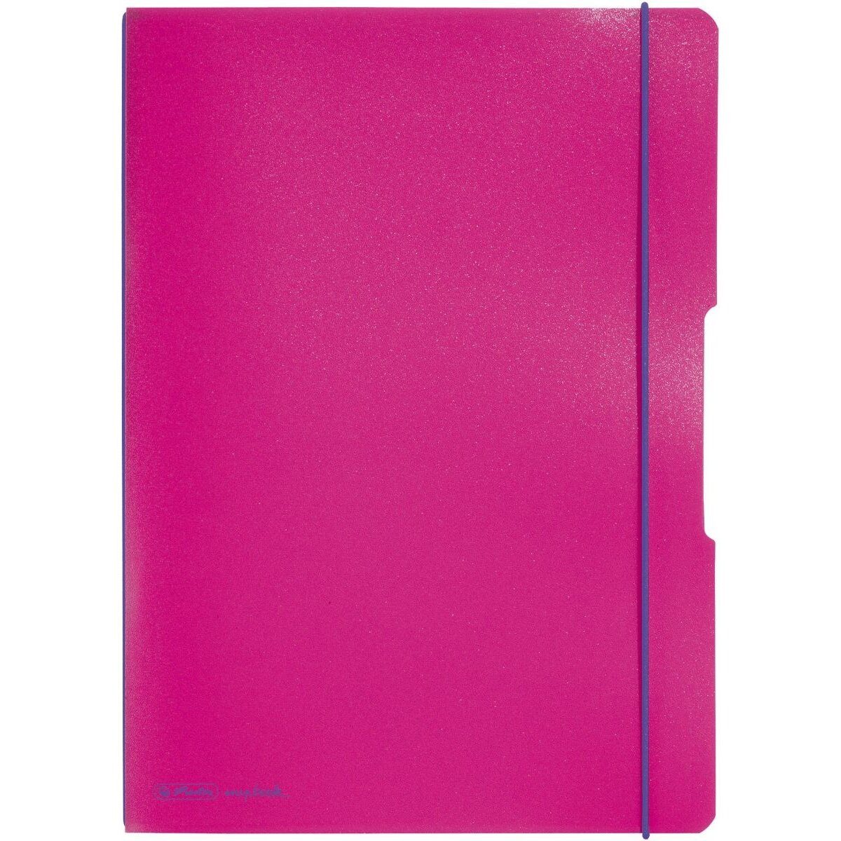 Herlitz Notizbuch Notizheft my.book flex PP A4 2x40 Blatt liniert/kariert pink