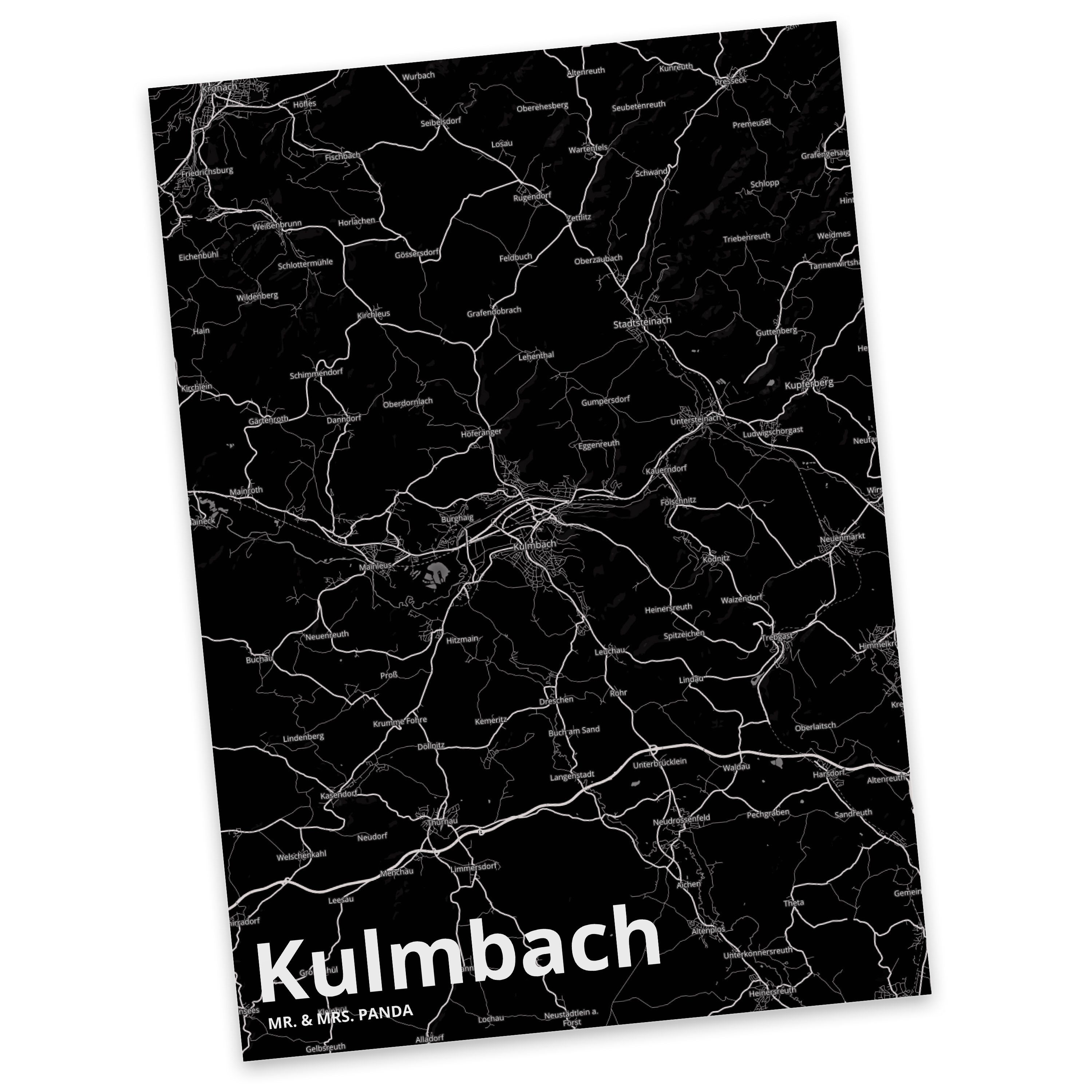 Mr. & Mrs. Panda Postkarte Kulmbach - Geschenk, Dorf, Geburtstagskarte, Grußkarte, Stadt, Stadt