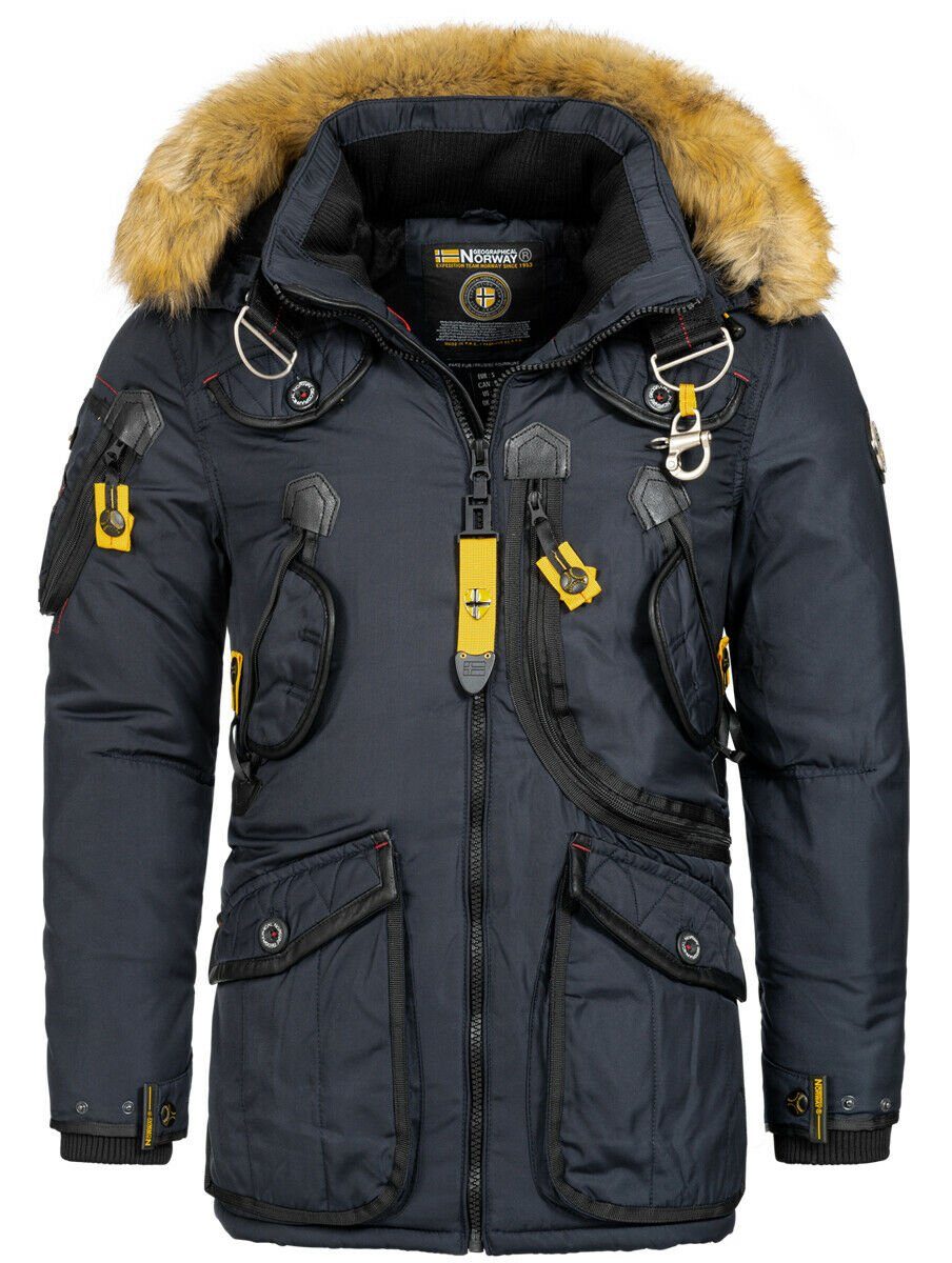 Geographical Norway Parka Winter Jacke Parka Outdoorjacke Mantel Steppjacke warm Gesteppt Luxus