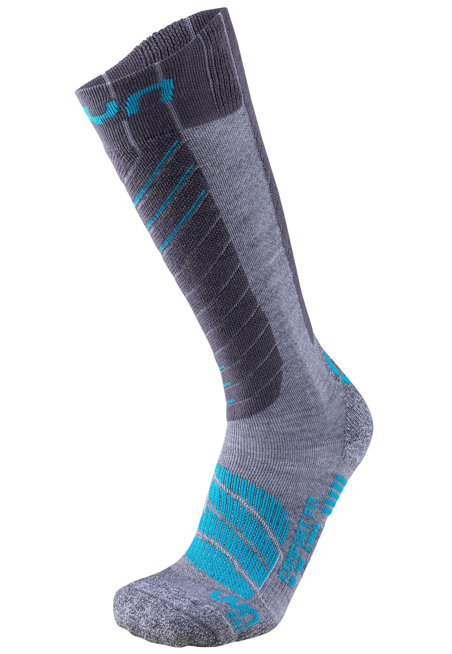 Fit (1-Paar) UYN Comfort Socken Ski grau