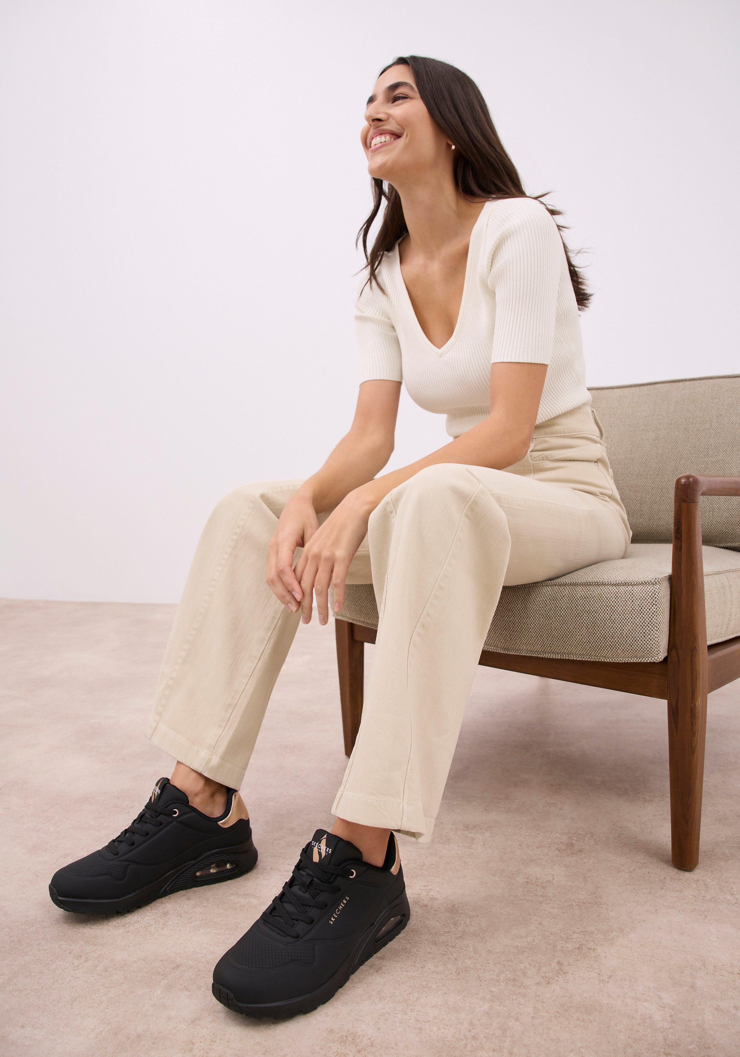 Skechers UNO GOLDEN AIR Sneaker Freizeitschuh, Halbschuh, Schnürschuh mit M günstig online kaufen