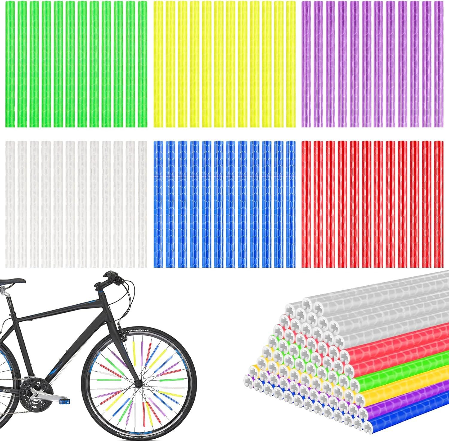 FELIXLEO Fahrradreflektor 72 Speichenreflektoren 6 Farben 360 Sichtbarkeit Fahrradzubehör, (1 St)