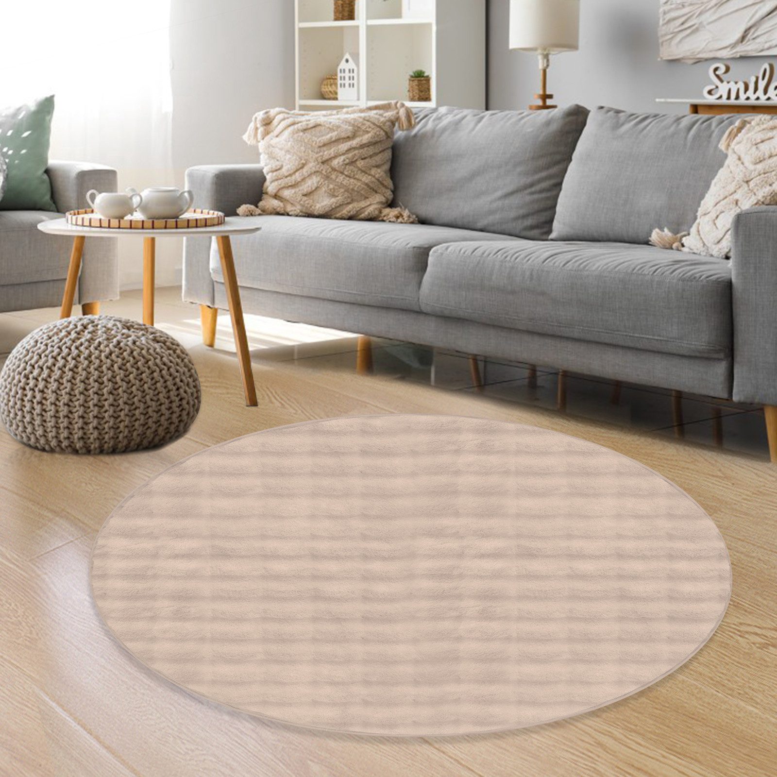 HOMELUX Teppich Wohnzimmer Fellteppich Kunsfell 3D-Blase, Weich Mehrere Größenoptionen