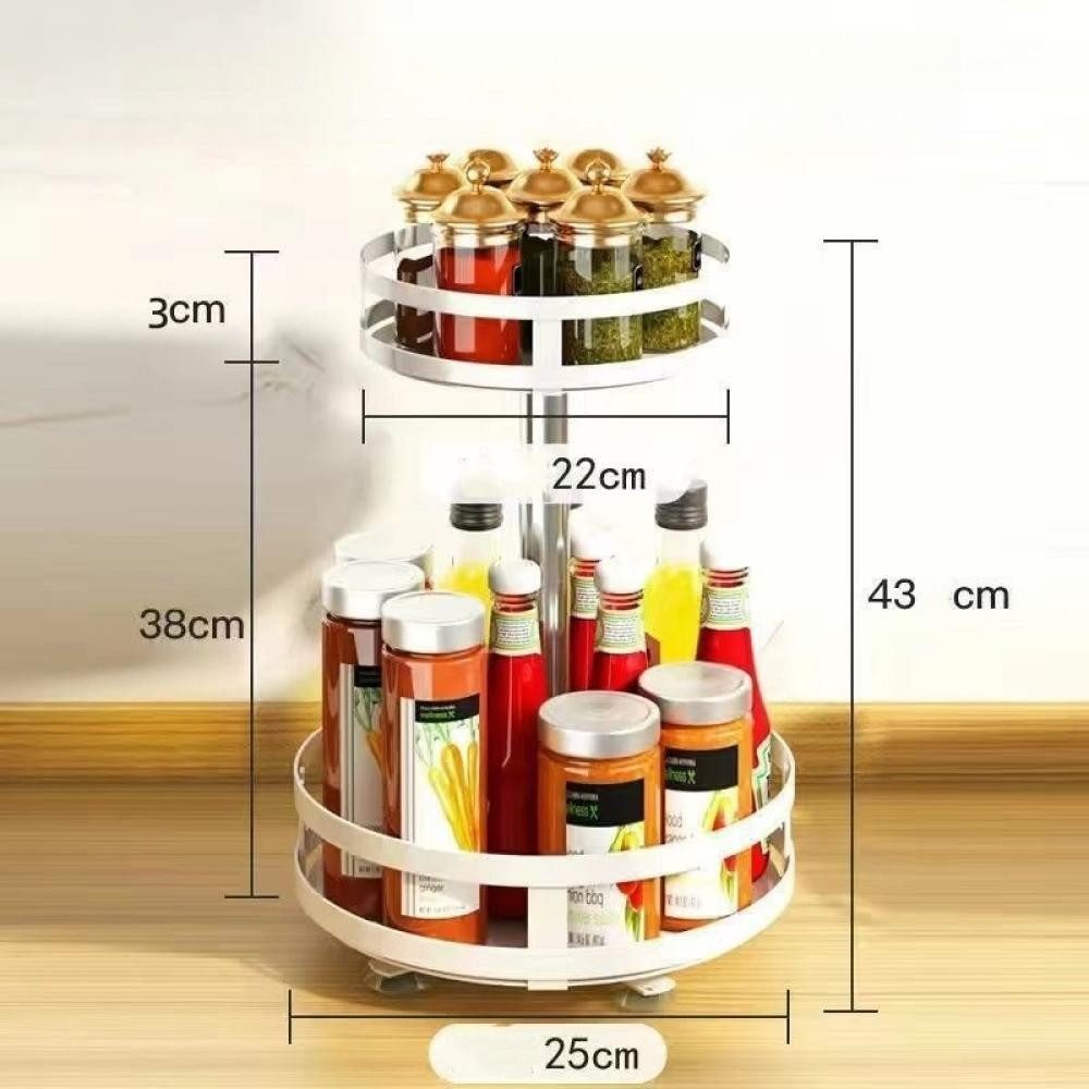 BBWL Küchenregal Drehbares Küchenregal Metall 2-stöckig, Verstellbares Gewü günstig online kaufen