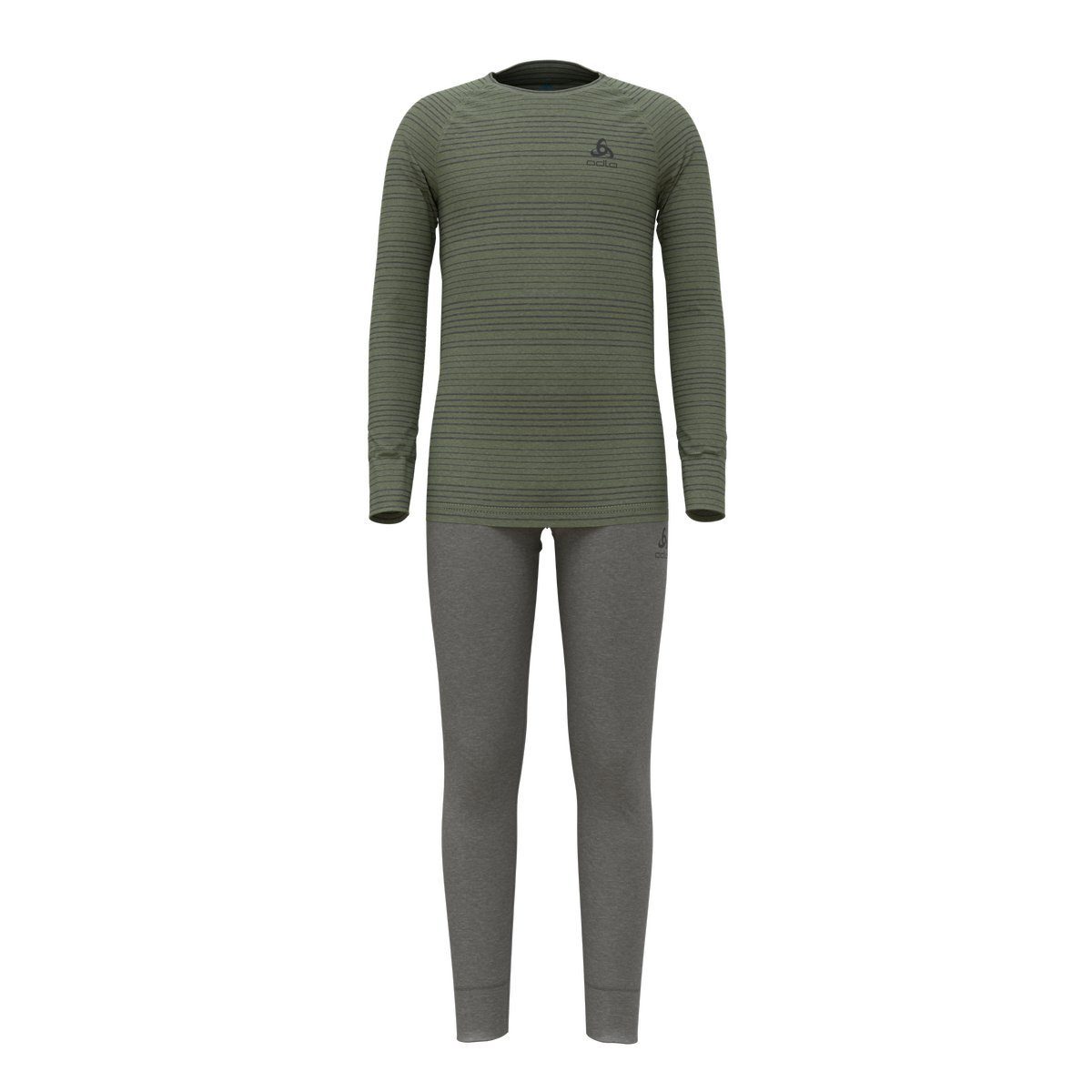 Odlo Steel Grey Melange-Matte Green