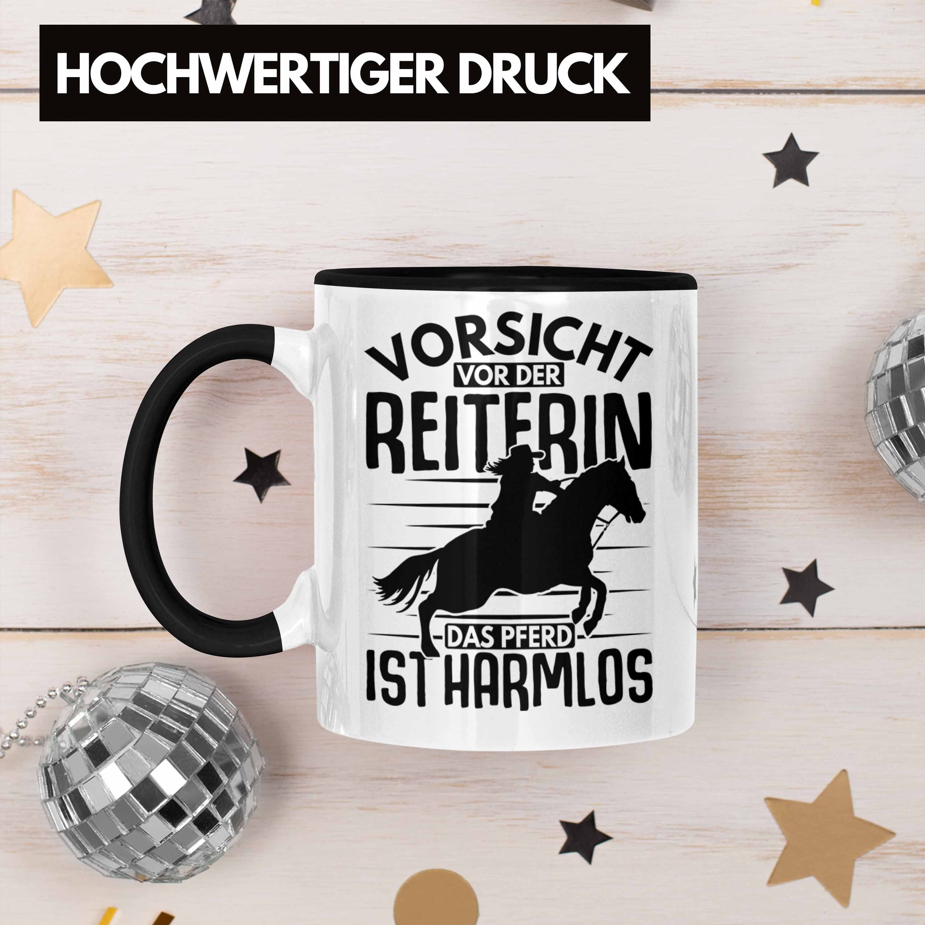 Reiterin Geschenk Vor Vorsicht - Lustige Geschenkidee Tasse Tasse Pferde Mädchen Sprüche Schwarz Trendation Reiterin Reiter Trendation Der