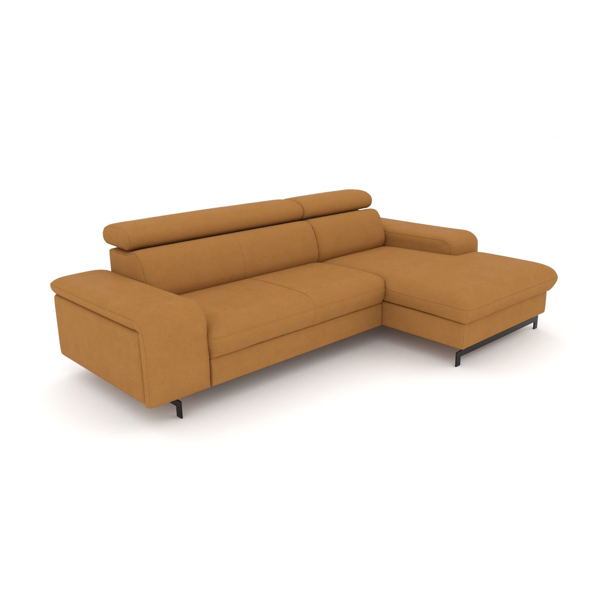 foamnova Schlafsofa Vaasa mit Schlaffunktion, B 267 cm, Auszug-Liegefläche 196 x 119 cm, Bettkasten & Kopfstützen