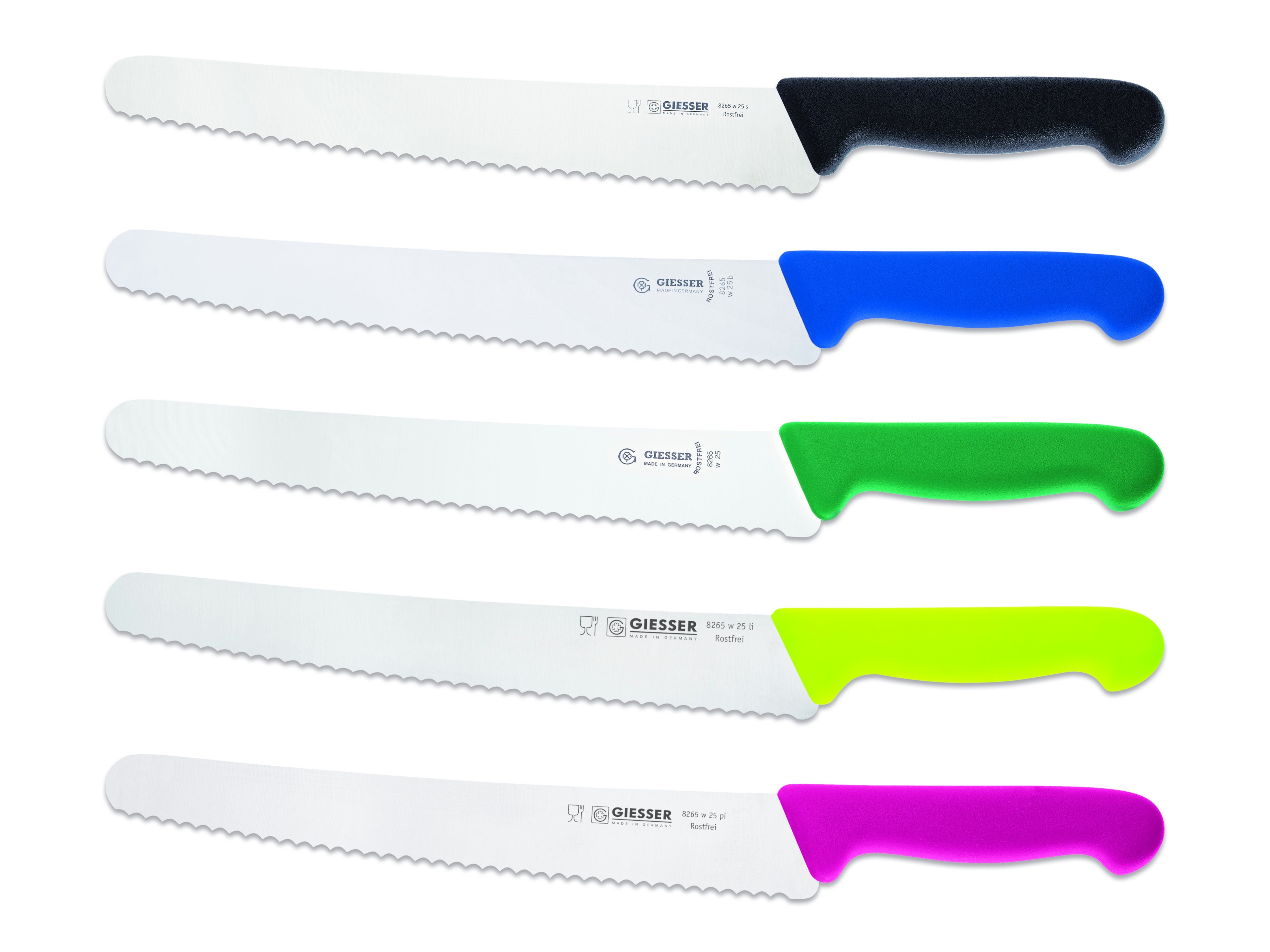 GIESSER Ножи для хлеба Universalmesser 8265 w 25, kunststoffgespritzter Griff, scharfe Klinge