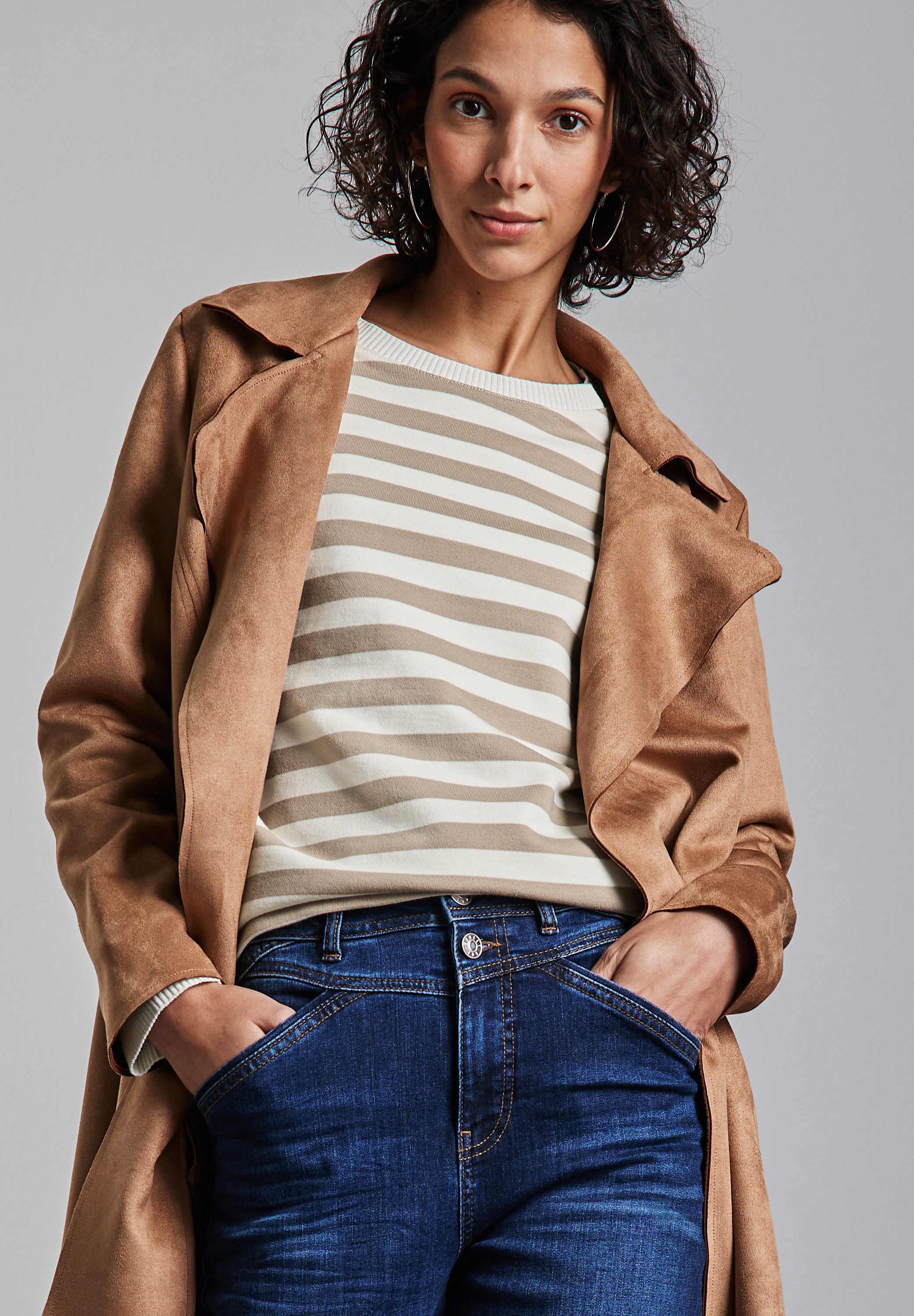 STREET ONE Sweater im Streifen-Look günstig online kaufen