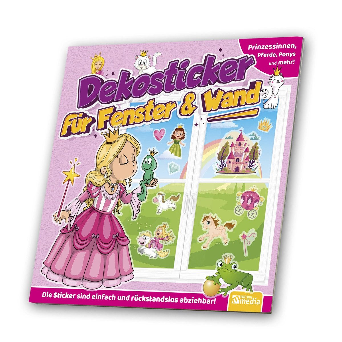 Media Verlag Fensterbild Dekosticker für Fenster & Wand Prinzessinnen Pferde Ponys