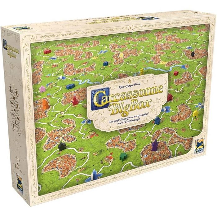 Asmodee Spiel Familienspiel Carcassonne Big Box 3.0 im neuen Design Grundspiel + Erweiterungen ab 7 Jahre