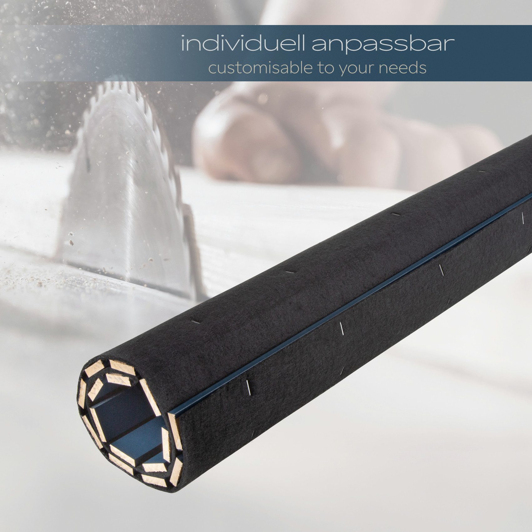 Hexim Wanddekoobjekt APF04 (Akustikpaneele 118x60cm Holz Comfort - flexible Holzpaneele Platten Lamellenwand MDF Wandpaneele Lamellenverkleidung Wandverkleidung schalldämmend 0.71m² Ocean)