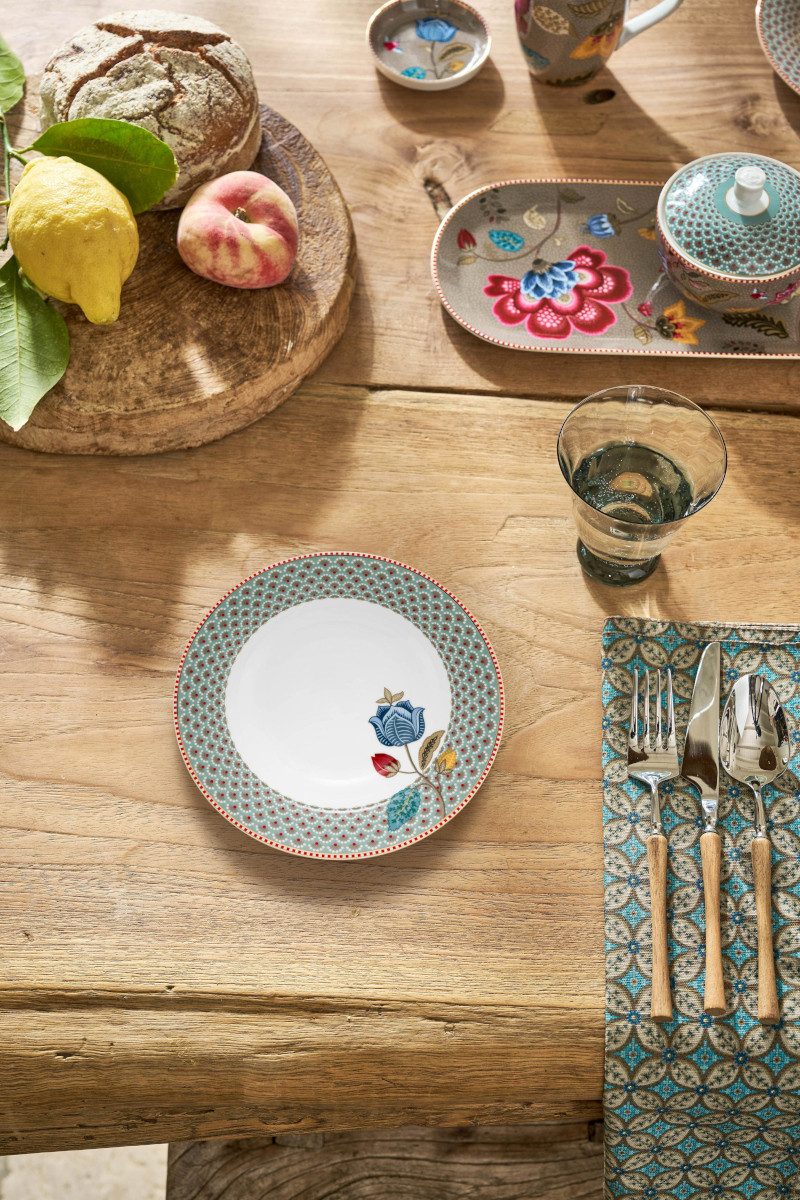PiP Studio Suppenteller Blooming Tales Blue Suppenteller 21,5cm