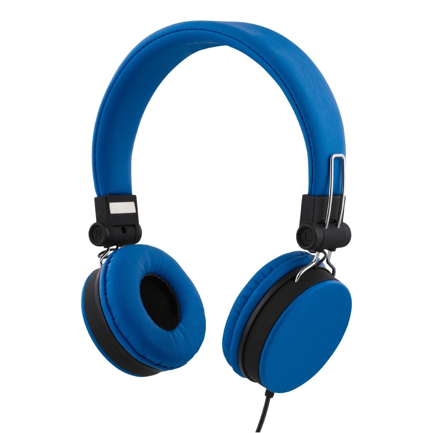 5 STREETZ Jahre 1,2m Kopfhörer Headset, faltbares Ohrpolster Mikrofon, dunkelblau, (integriertes 3.5mm Kabel Herstellergarantie) inkl. Klinkenanschluss On-Ear-Kopfhörer