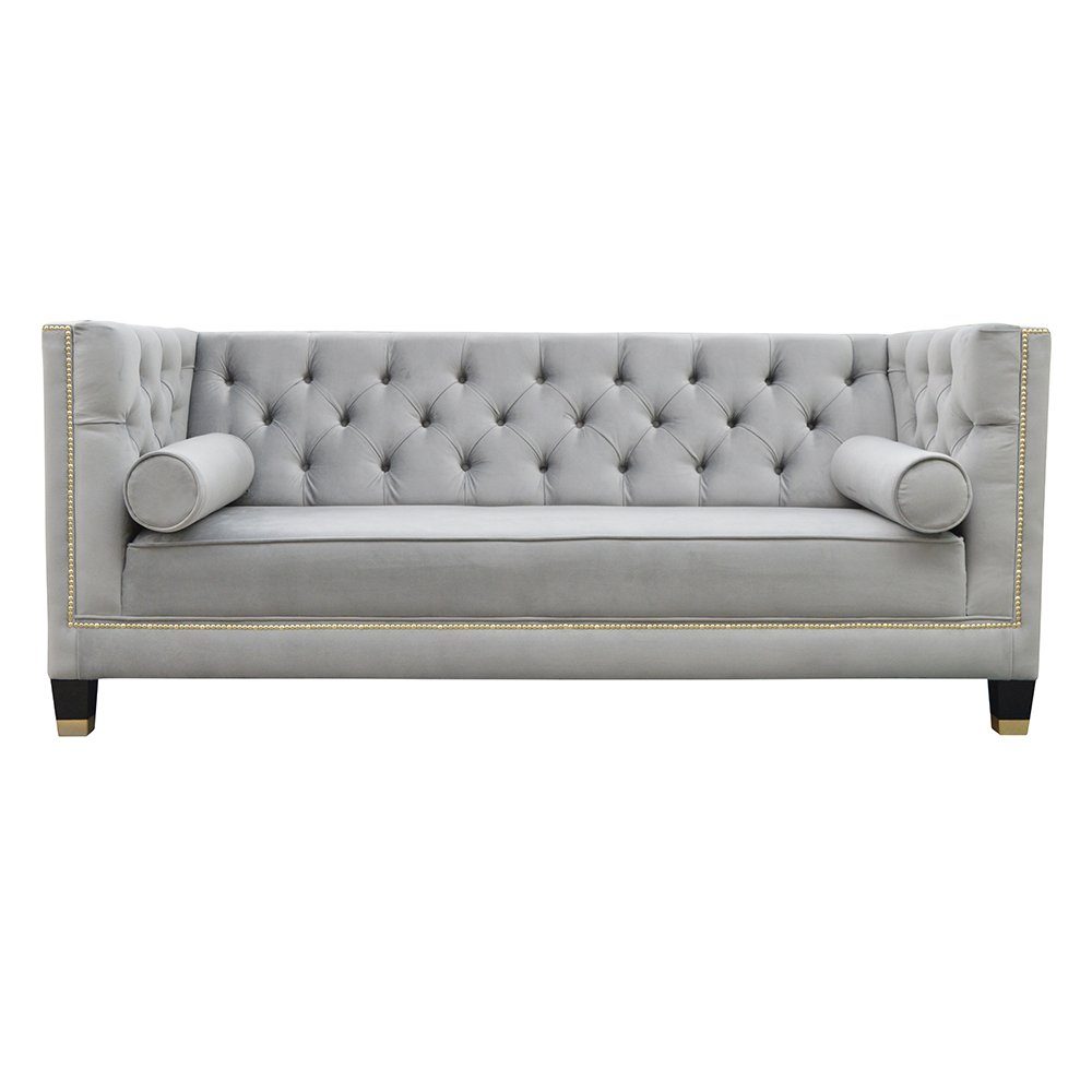 JVmoebel Chesterfield-Sofa Textil Designer Chesterfield 3-Sitzer Couch Modernes Sofa Neu, Made in Europe
