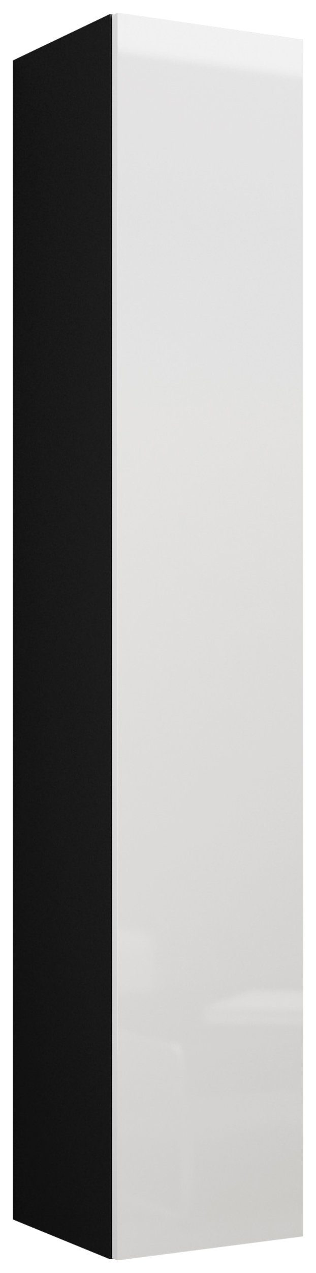 Stylefy Wohnwand Vago 180x180x40, Wohnzimmer-Set), aus Weiß LED-Beleuchtung, Hochglanz bestehend (Set und Push-to-Open, - Matt mit XIII inkl. 1xHängeschrank, Design (2-St), Wohnmöbel, 1xLowboard Schwarz Modern