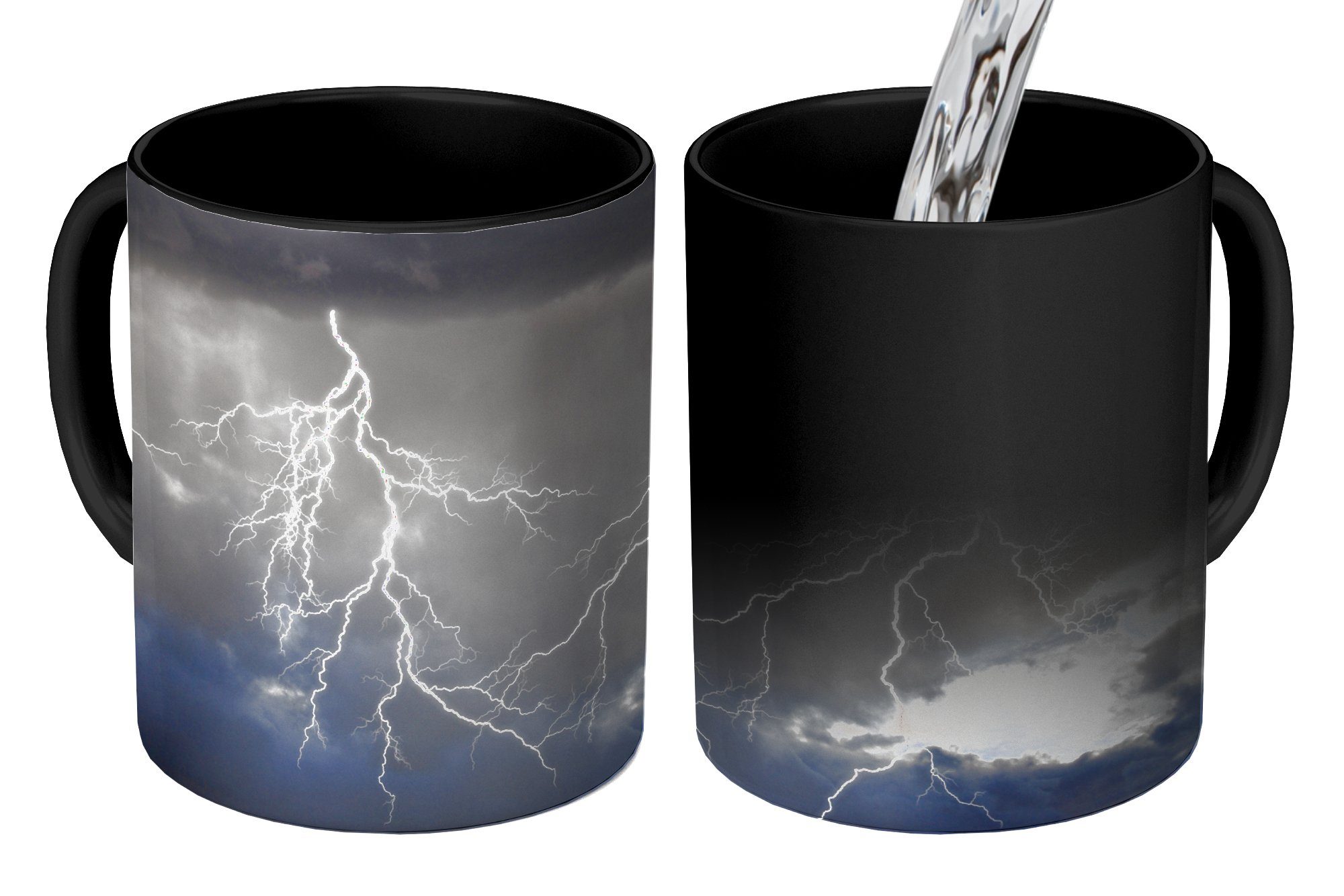 Geschenk Keramik, Kaffeetassen, Zaubertasse, Blitz-Show, Teetasse, Tasse MuchoWow Farbwechsel,