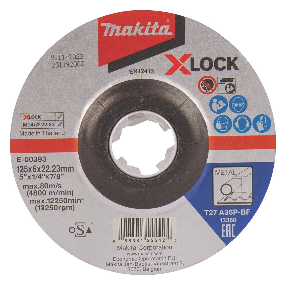 X-LOCK Makita Metal gewinkelt 125x22,23x6,0 Trennscheibe